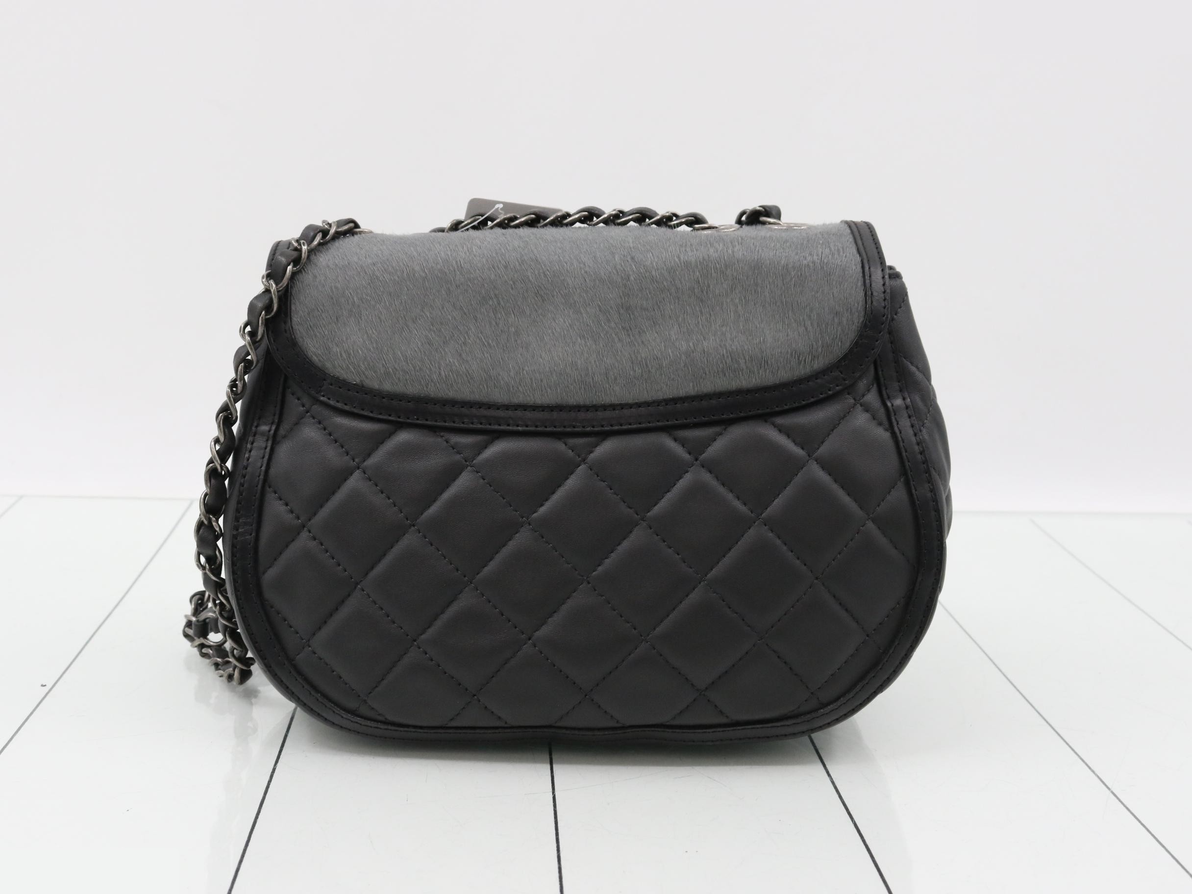 Calf hair x Lambskin Shoulder Bag — view 2