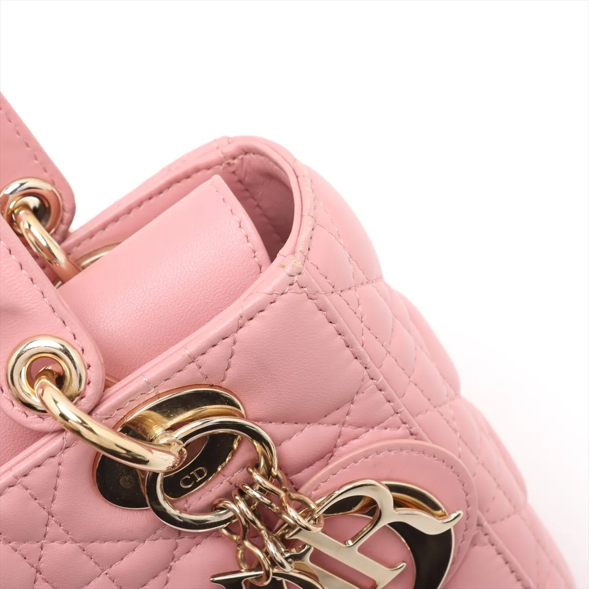 Cannage My Lady Dior Leather 2WAY Handbag Pink — view 13