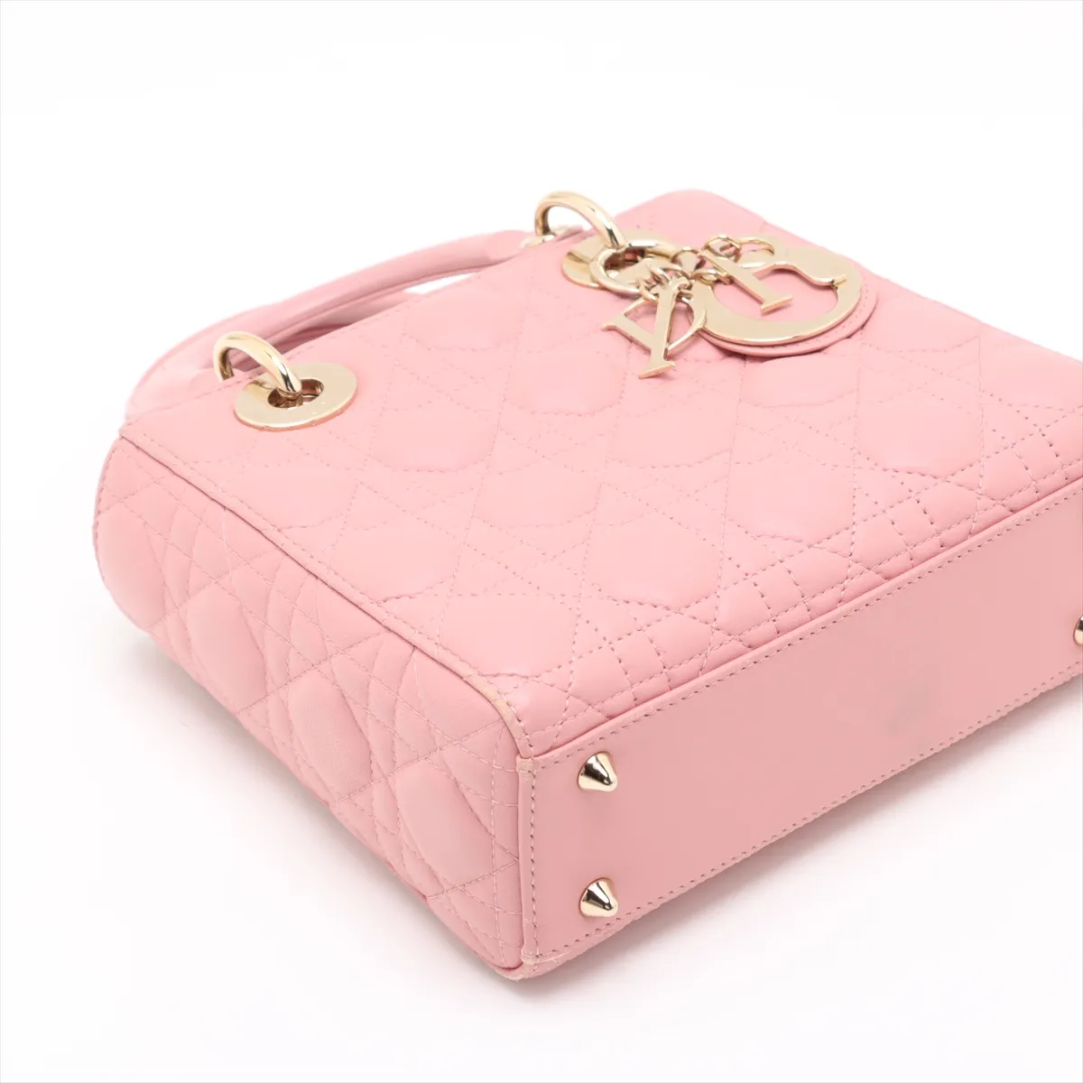 Cannage My Lady Dior Leather 2WAY Handbag Pink — view 4