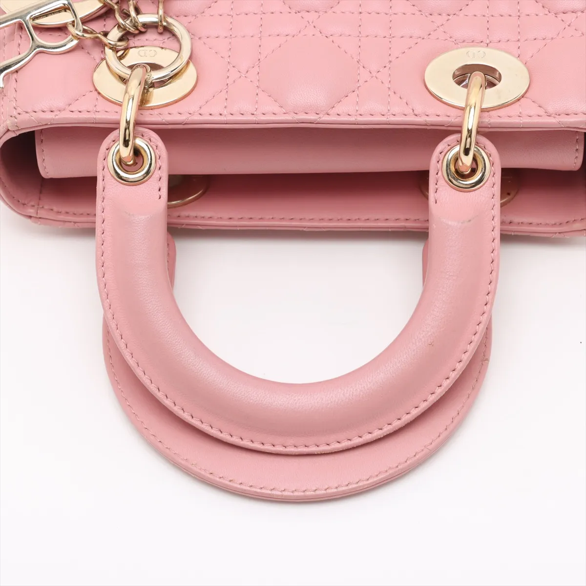Cannage My Lady Dior Leather 2WAY Handbag Pink — view 5