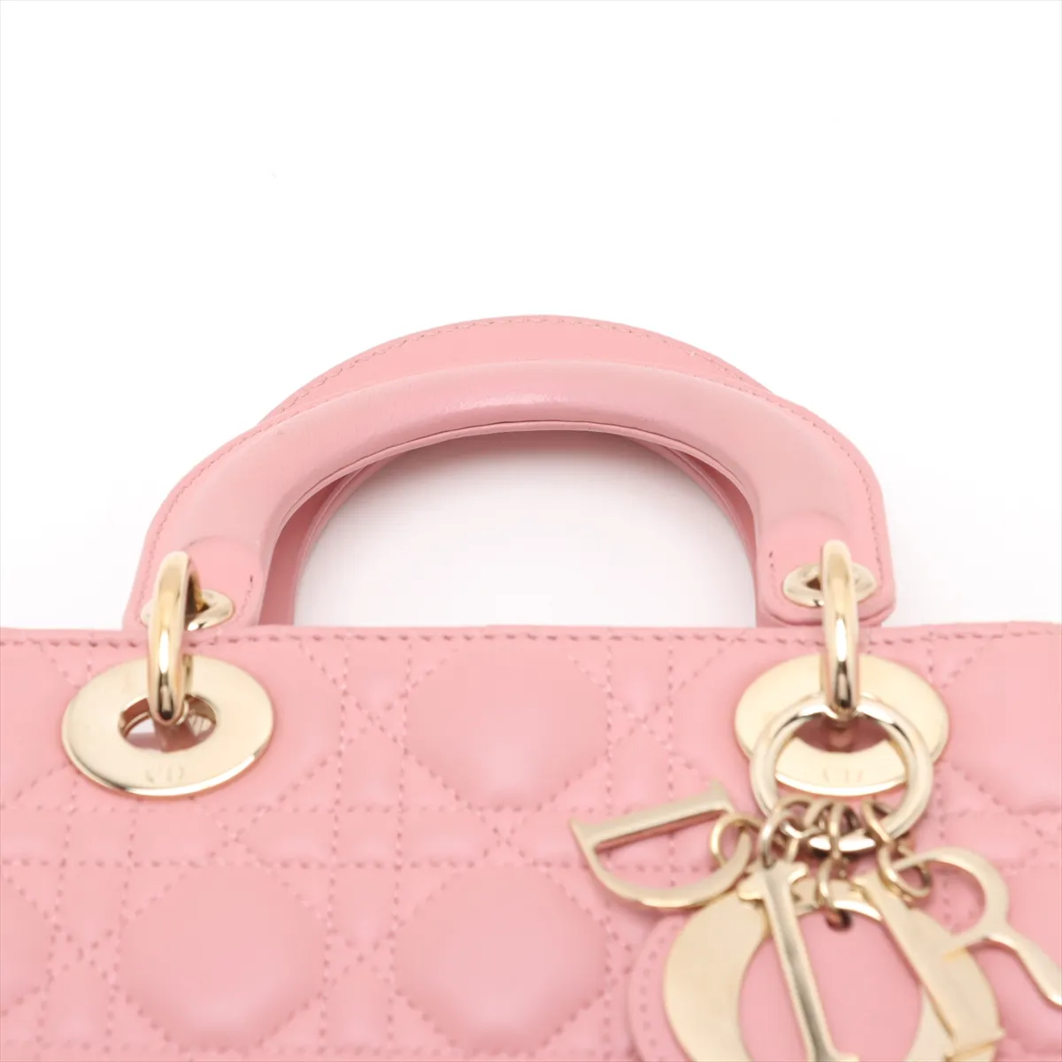 Cannage My Lady Dior Leather 2WAY Handbag Pink — view 6