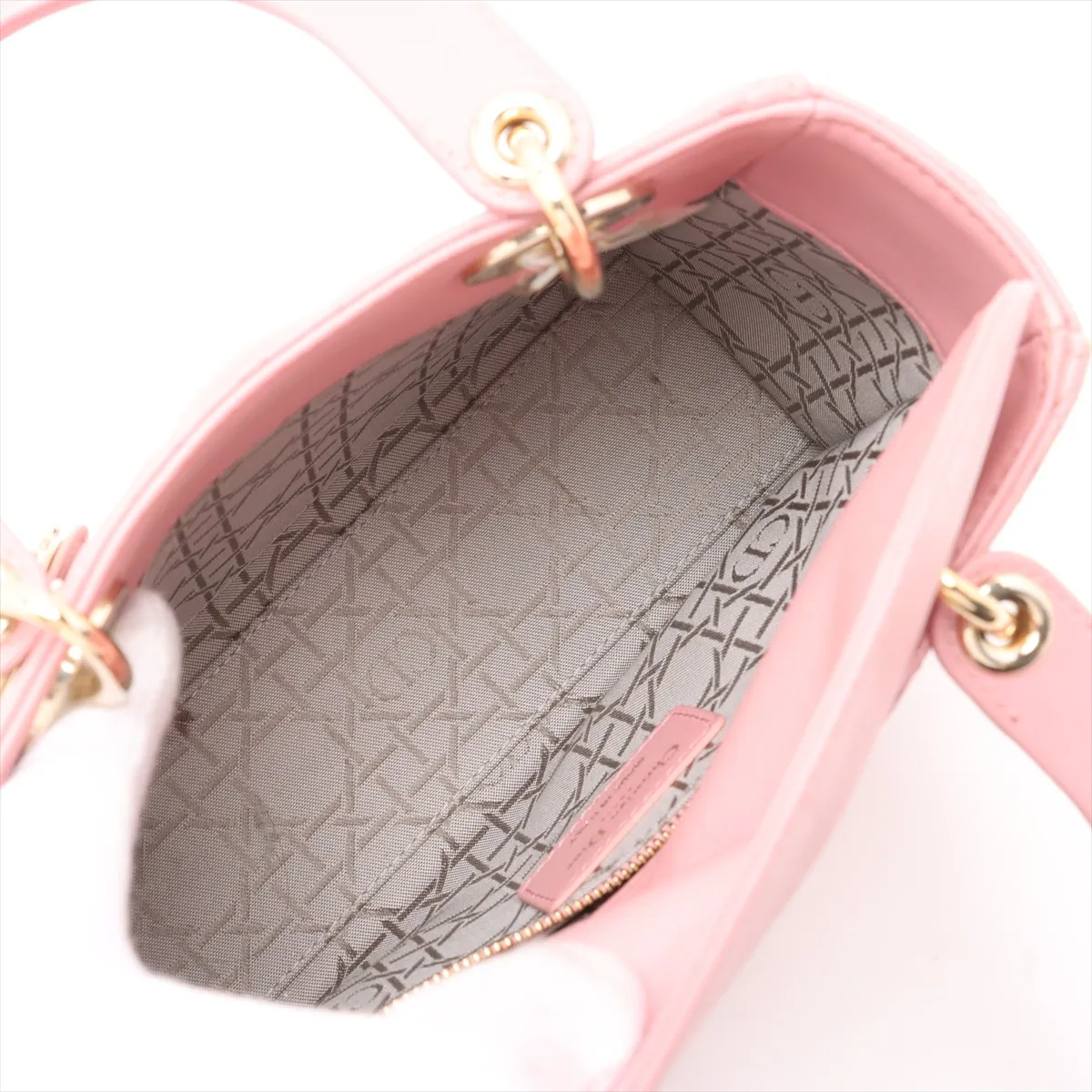 Cannage My Lady Dior Leather 2WAY Handbag Pink — view 8