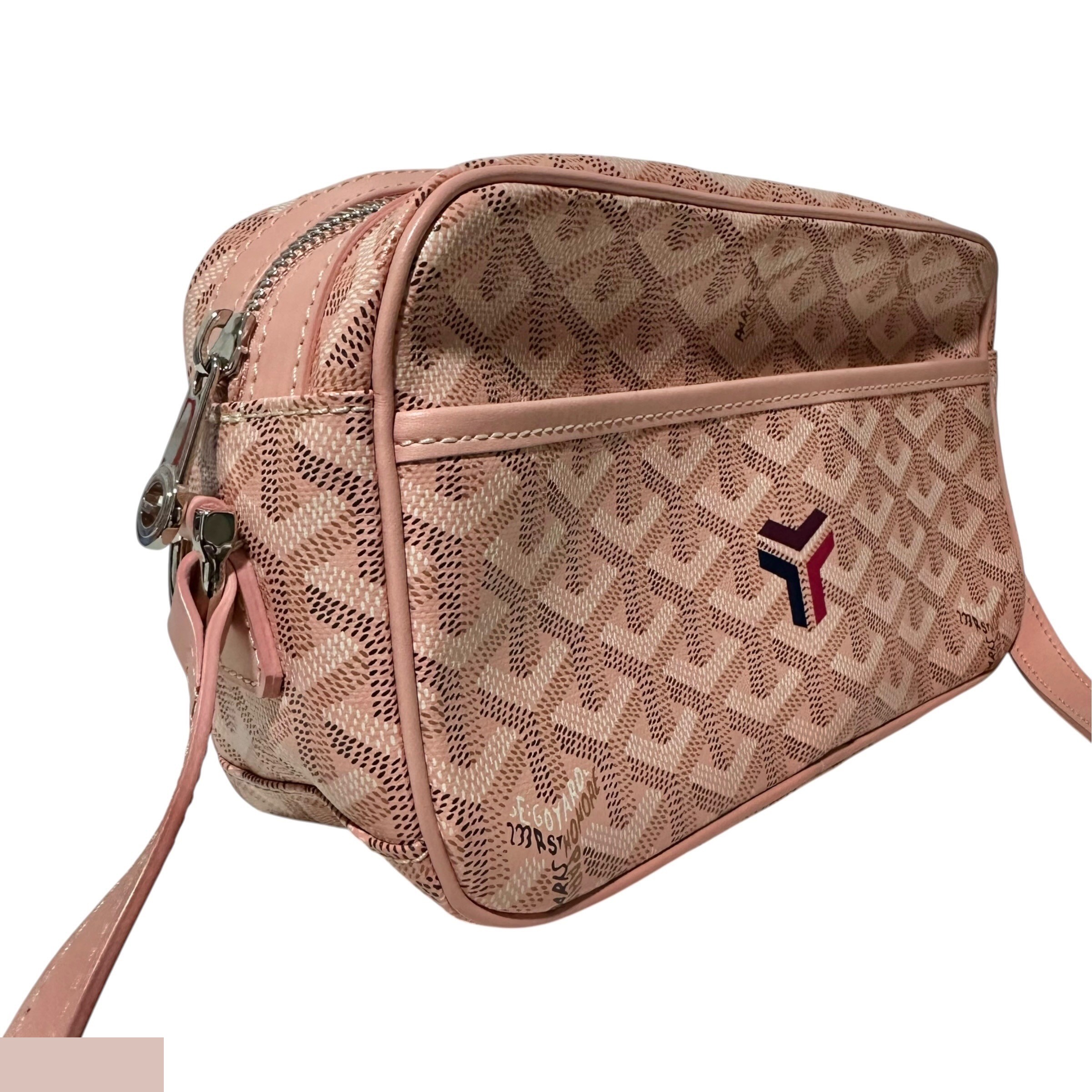 Cup Veil PM Limited Edition Shoulder Bag, Herringbone Print, Pink — view 2