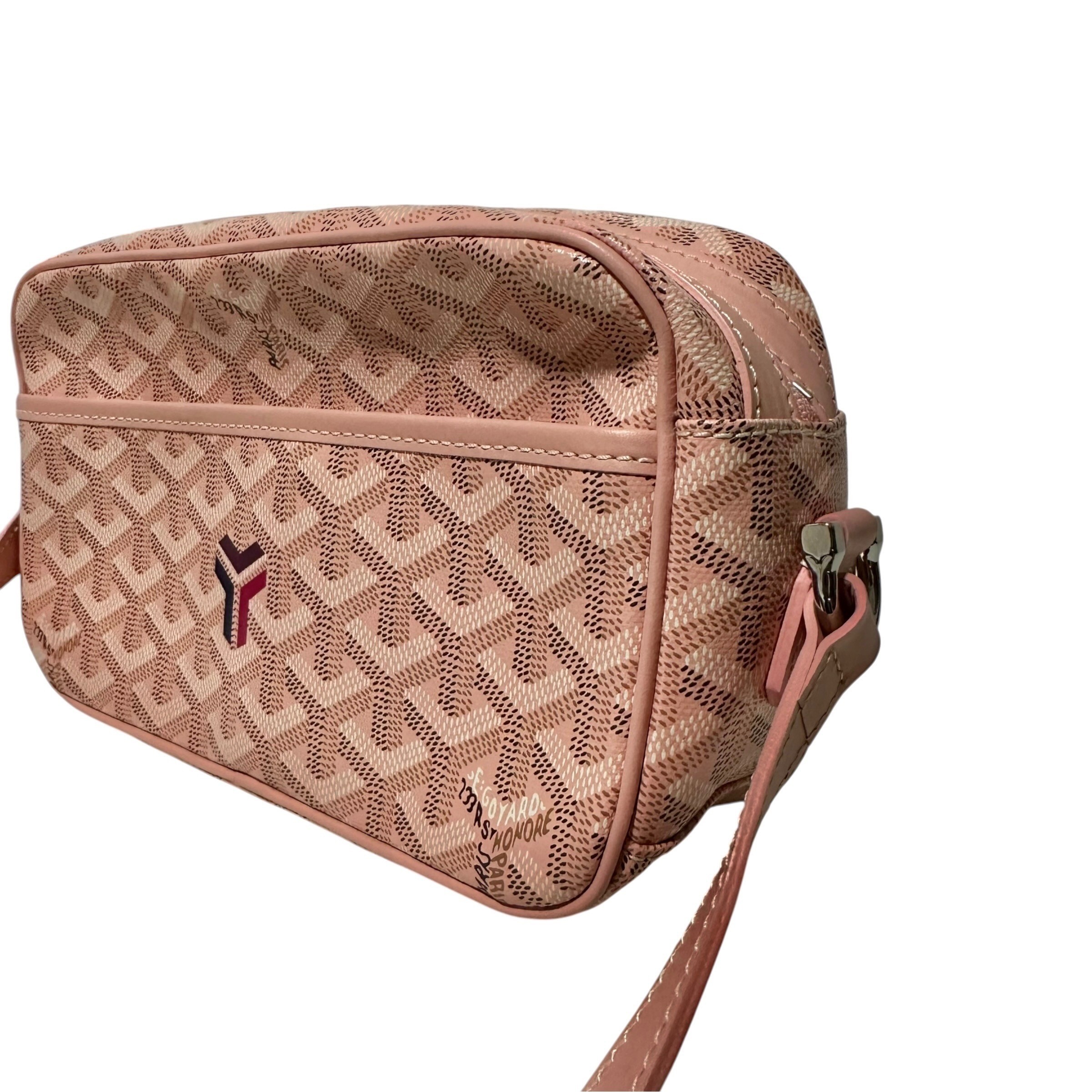 Cup Veil PM Limited Edition Shoulder Bag, Herringbone Print, Pink — view 3