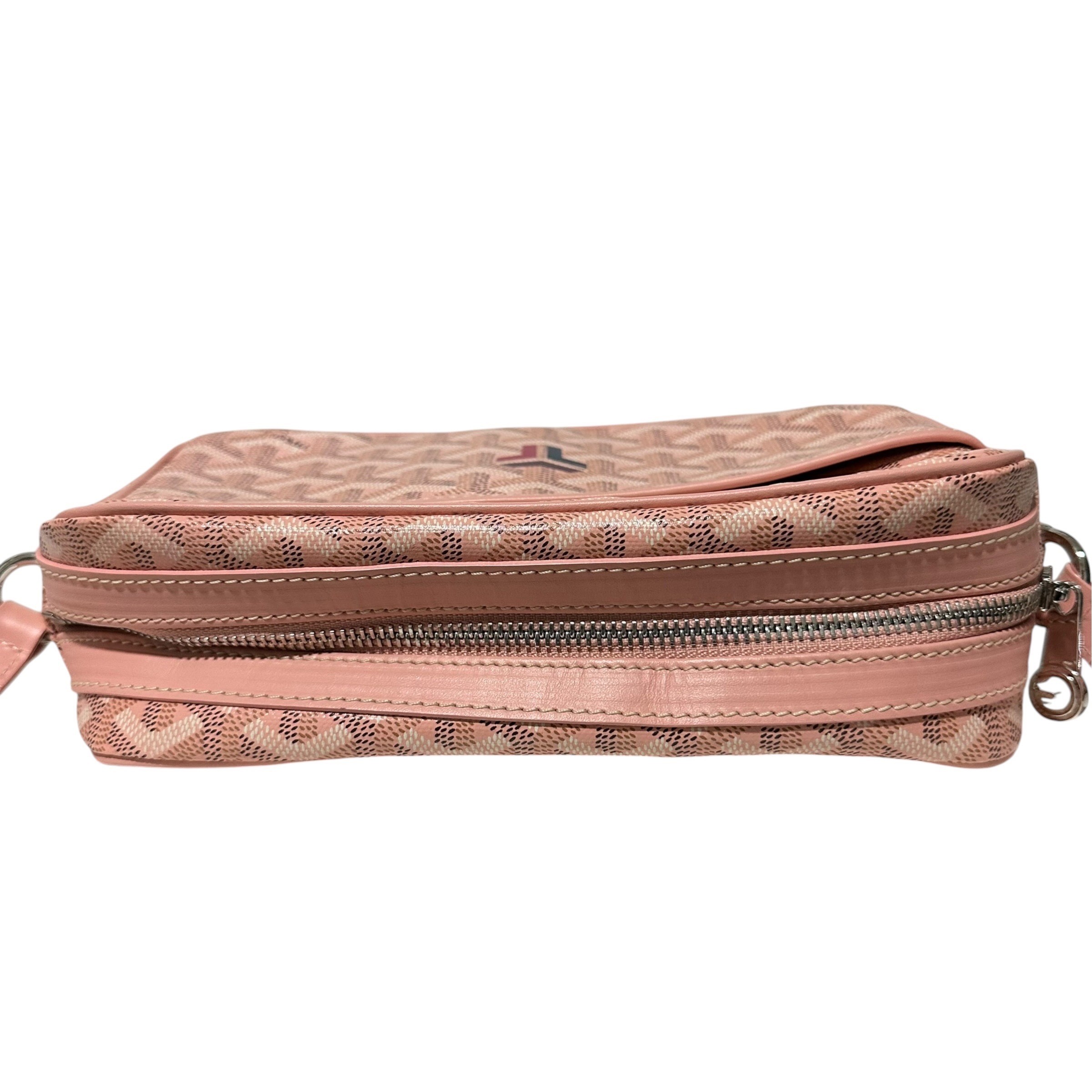 Cup Veil PM Limited Edition Shoulder Bag, Herringbone Print, Pink — view 6