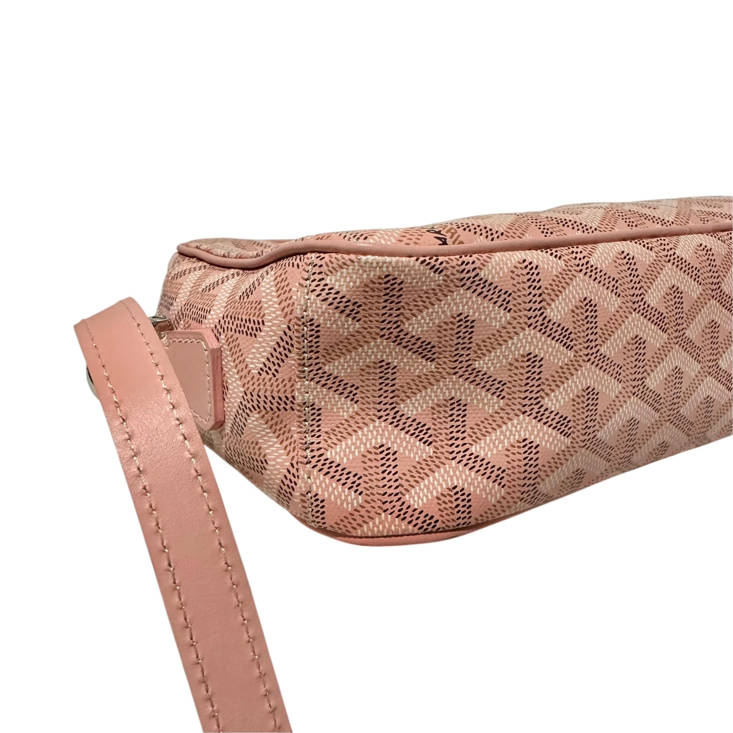 Cup Veil PM Limited Edition Shoulder Bag, Herringbone Print, Pink — view 7