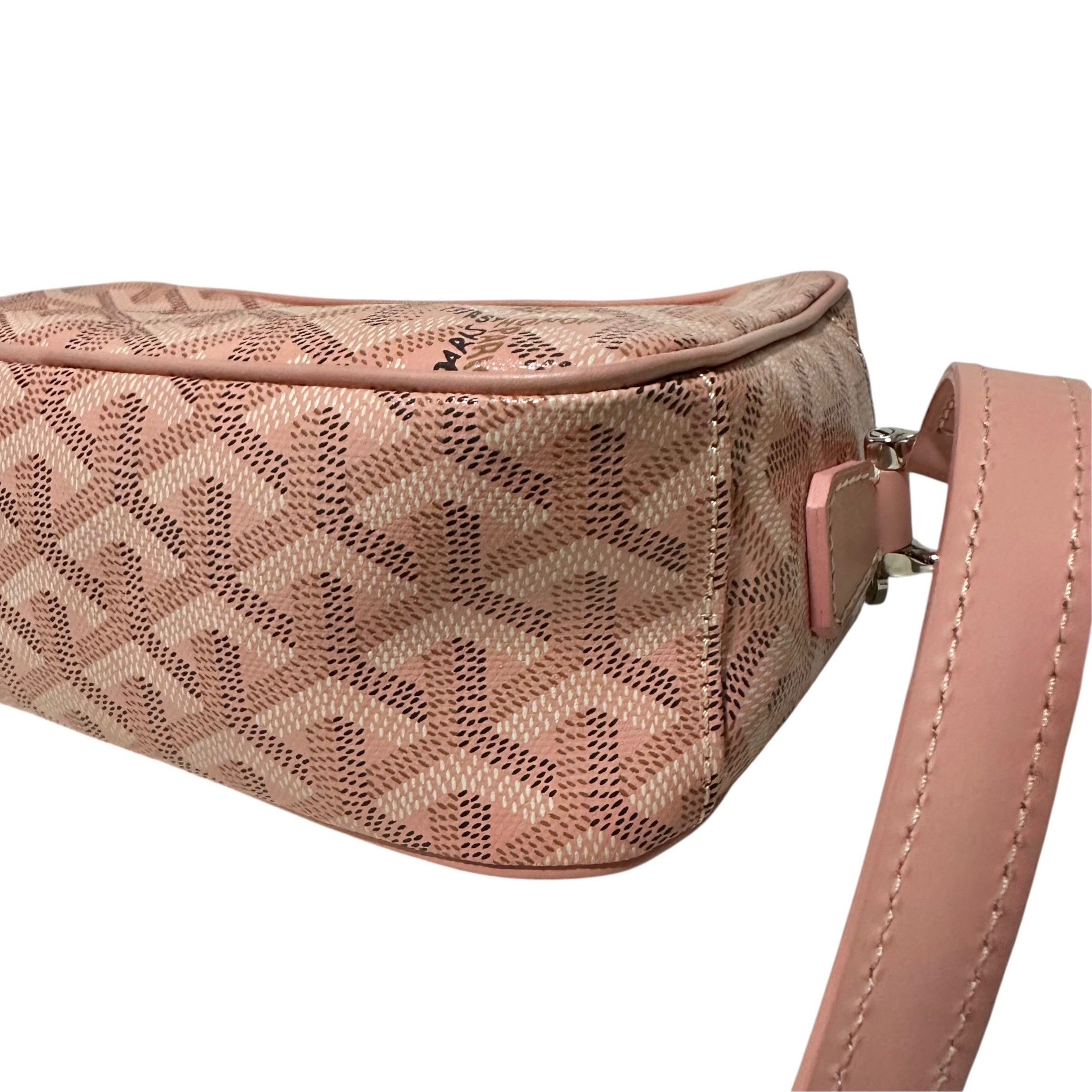Cup Veil PM Limited Edition Shoulder Bag, Herringbone Print, Pink — view 8