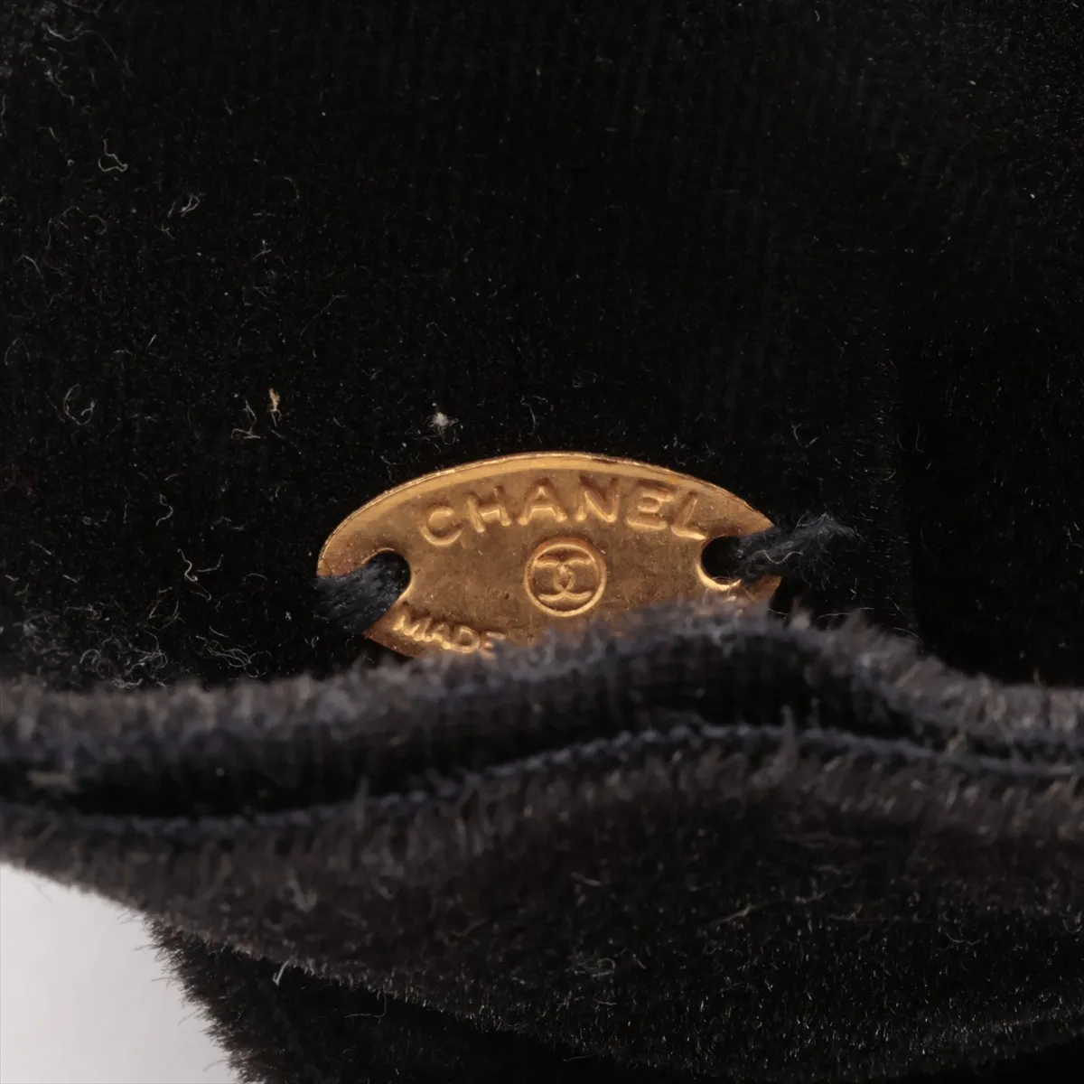 Camellia Barrette, Velvet, Black. Shows signs of wear: — view 6