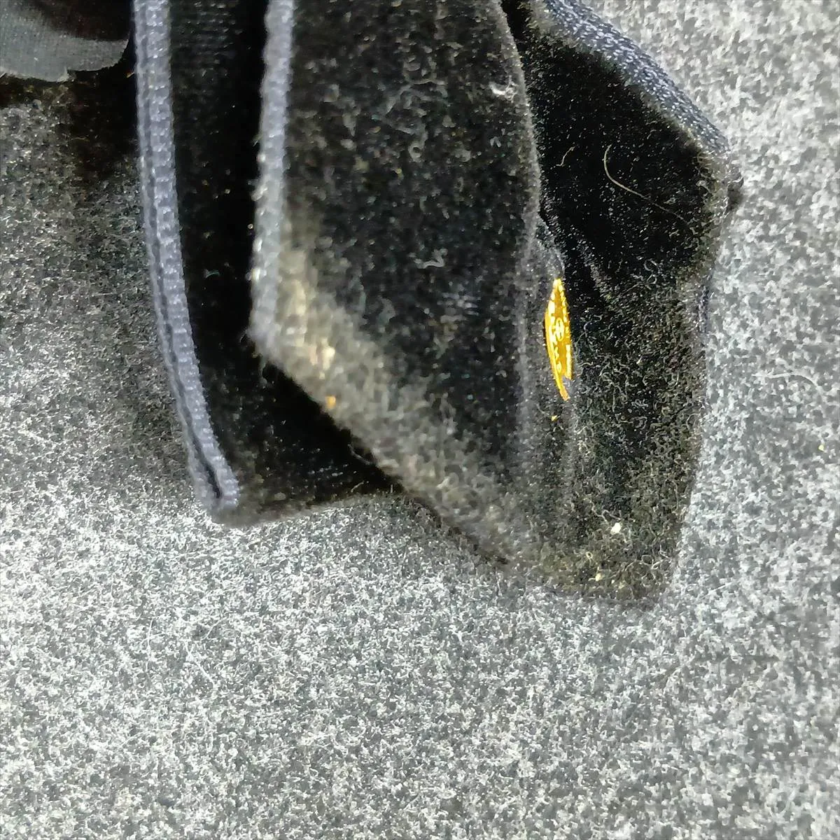 Camellia Barrette, Velvet, Black. Shows signs of wear: — view 8