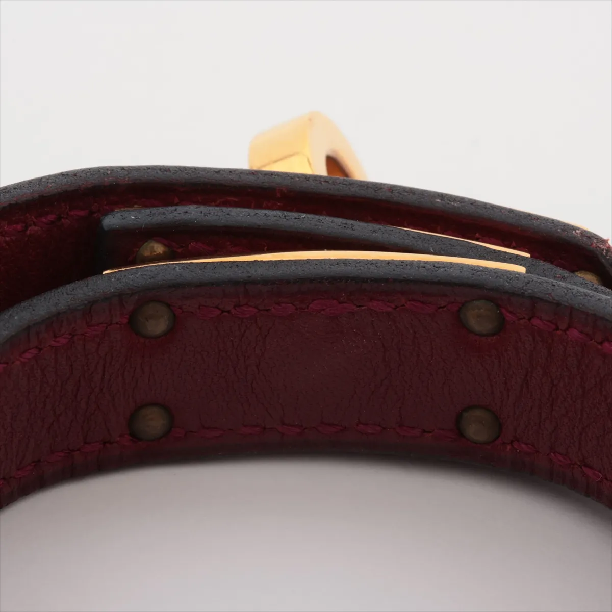 Kelly Double Tour F stamp: 2002 Bracelet Leather Bordeaux — view 4