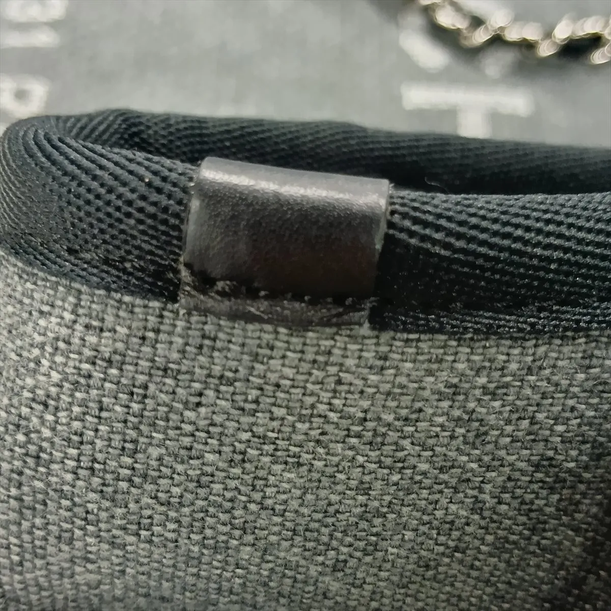 Deauville MM Canvas x Leather Chain Tote Bag, Gray, Silver Hardware, 16079625, Serial Number 16 — view 13