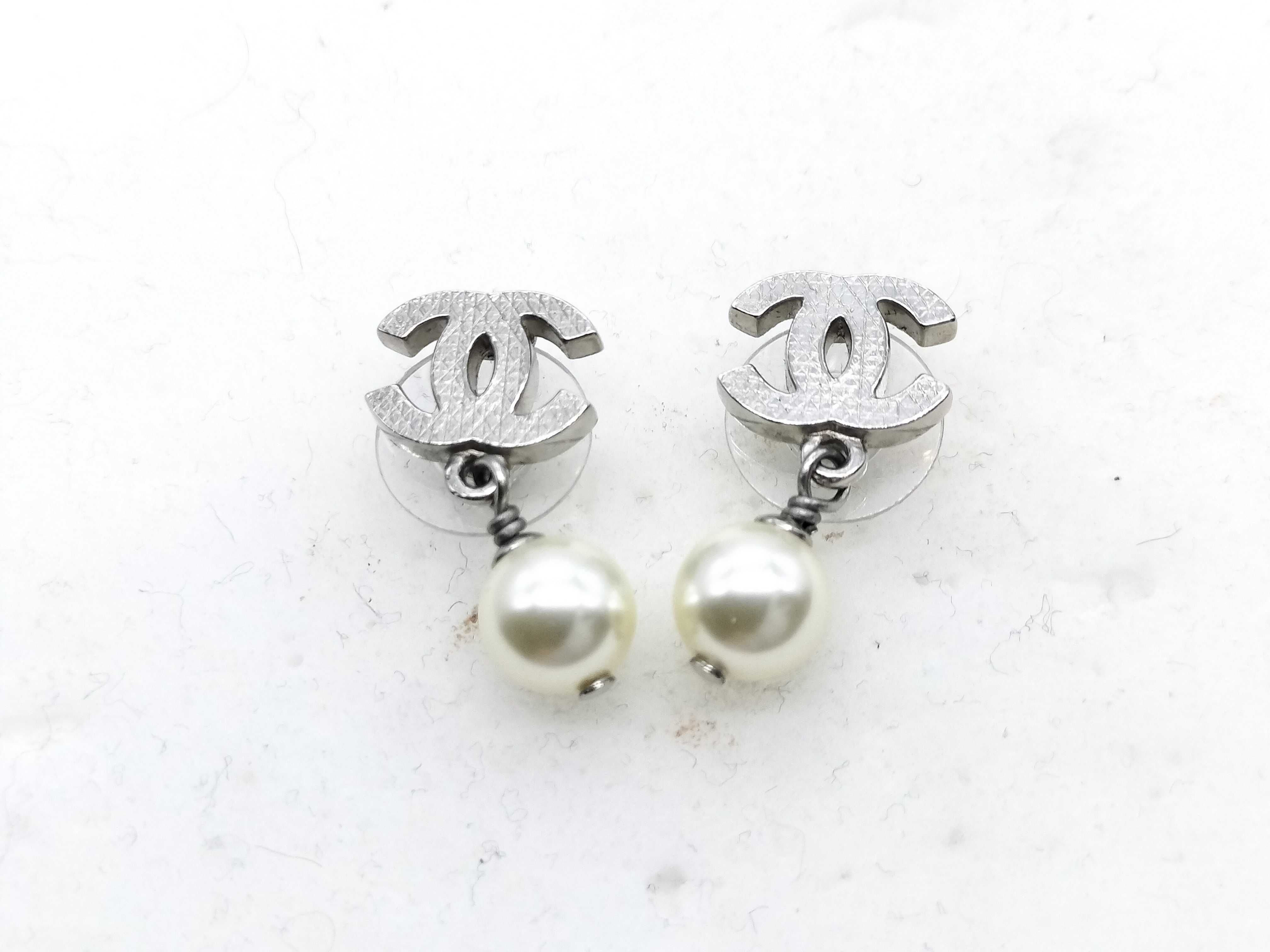 Mini Coco Mark Faux Pearl Earrings A11V Earrings