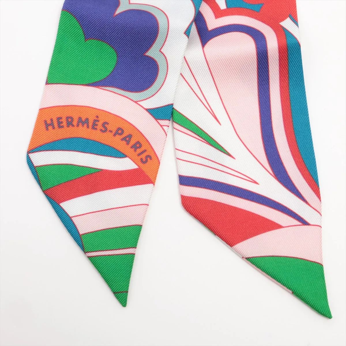 Twilly Faubourg Rainbow Scarf Silk Pink Thread — view 2