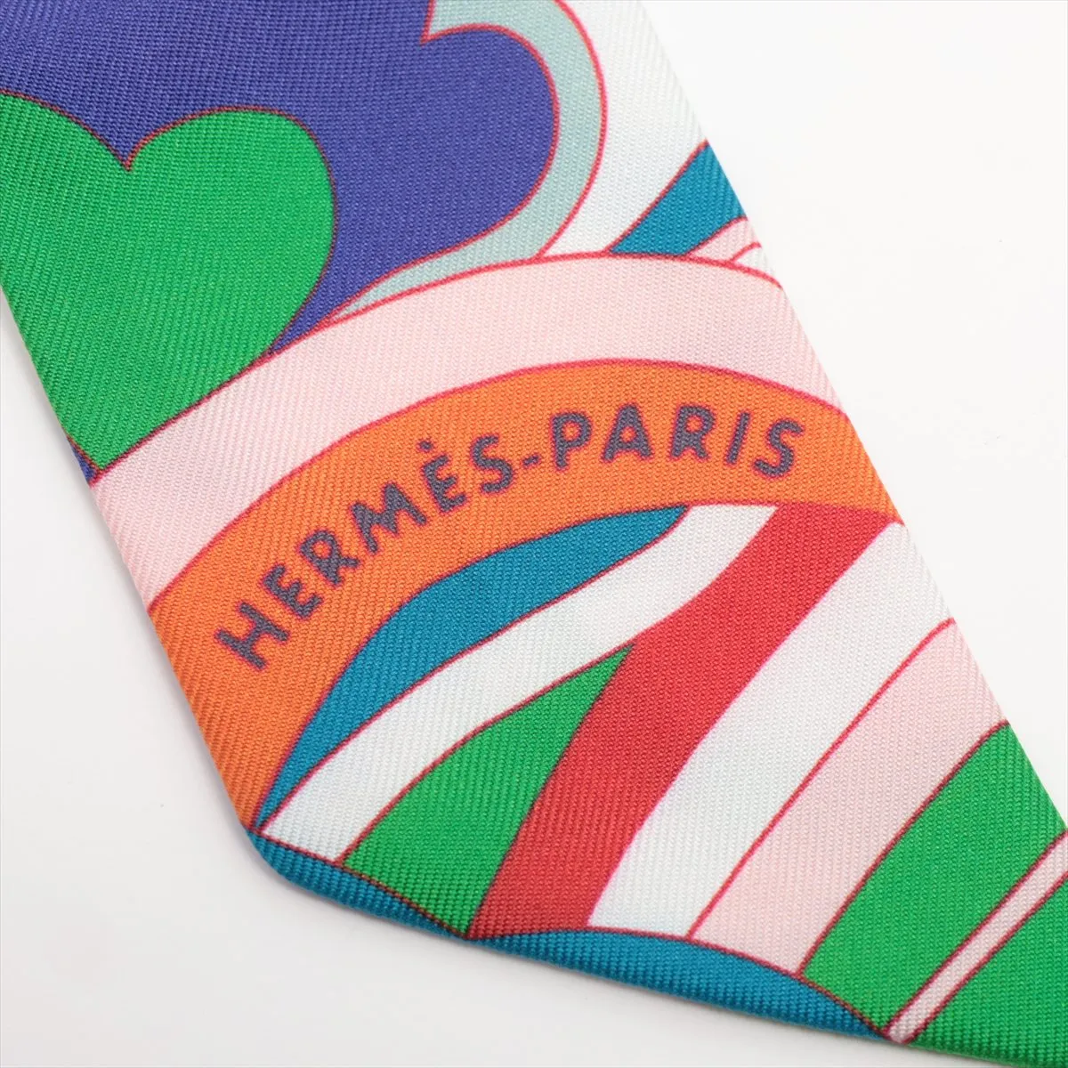 Twilly Faubourg Rainbow Scarf Silk Pink Thread — view 3