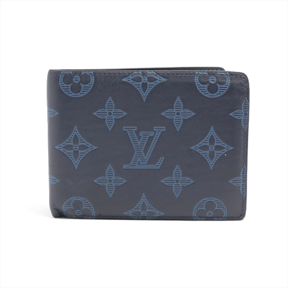Monogram Shadow Portefeuille Multiple - Navy Compact Wallet M80422 (RFID detected)