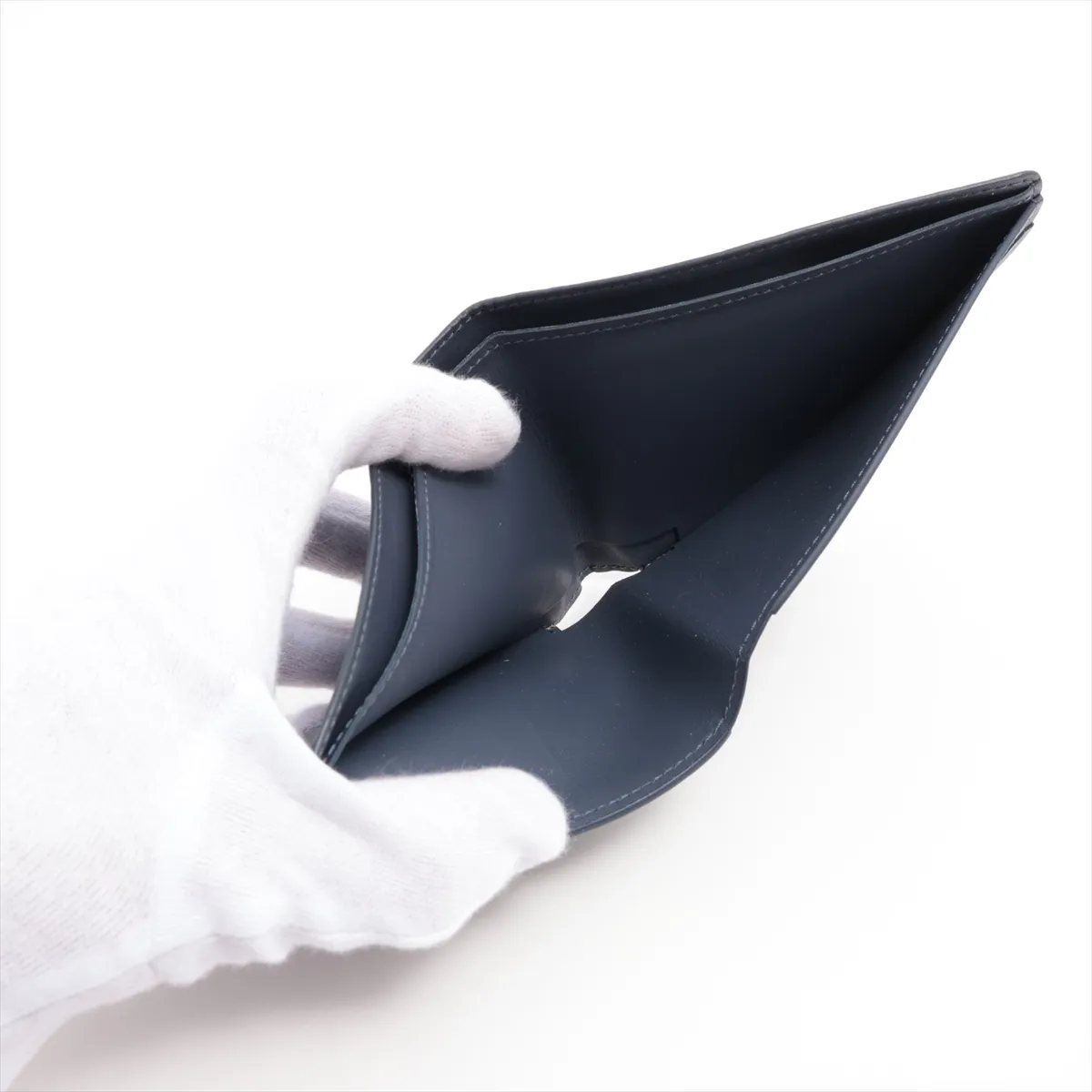 Monogram Shadow Portefeuille Multiple - Navy Compact Wallet M80422 (RFID detected) — view 5