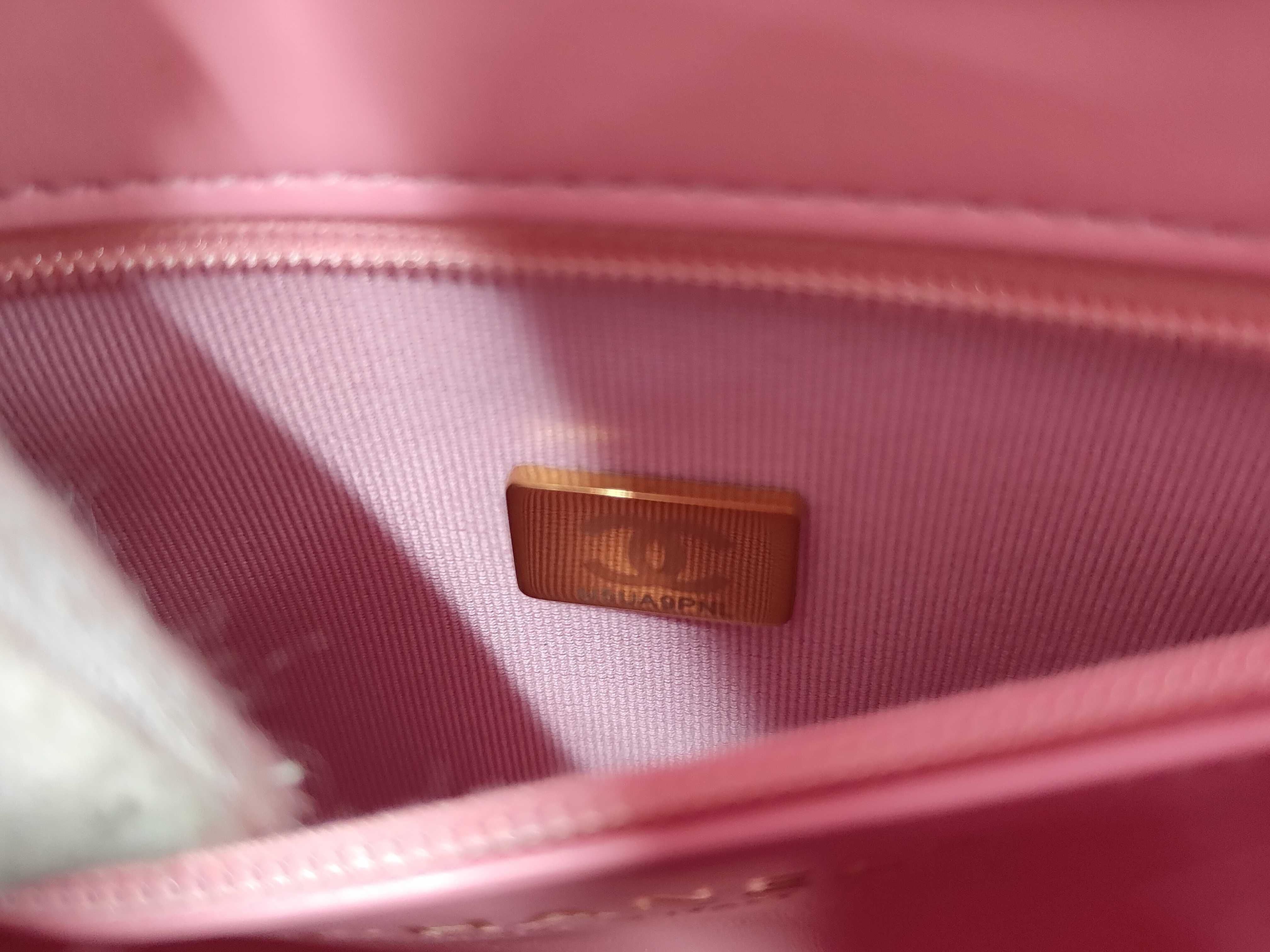Strap Clutch Bag, Caviar Pink Handbag — view 11