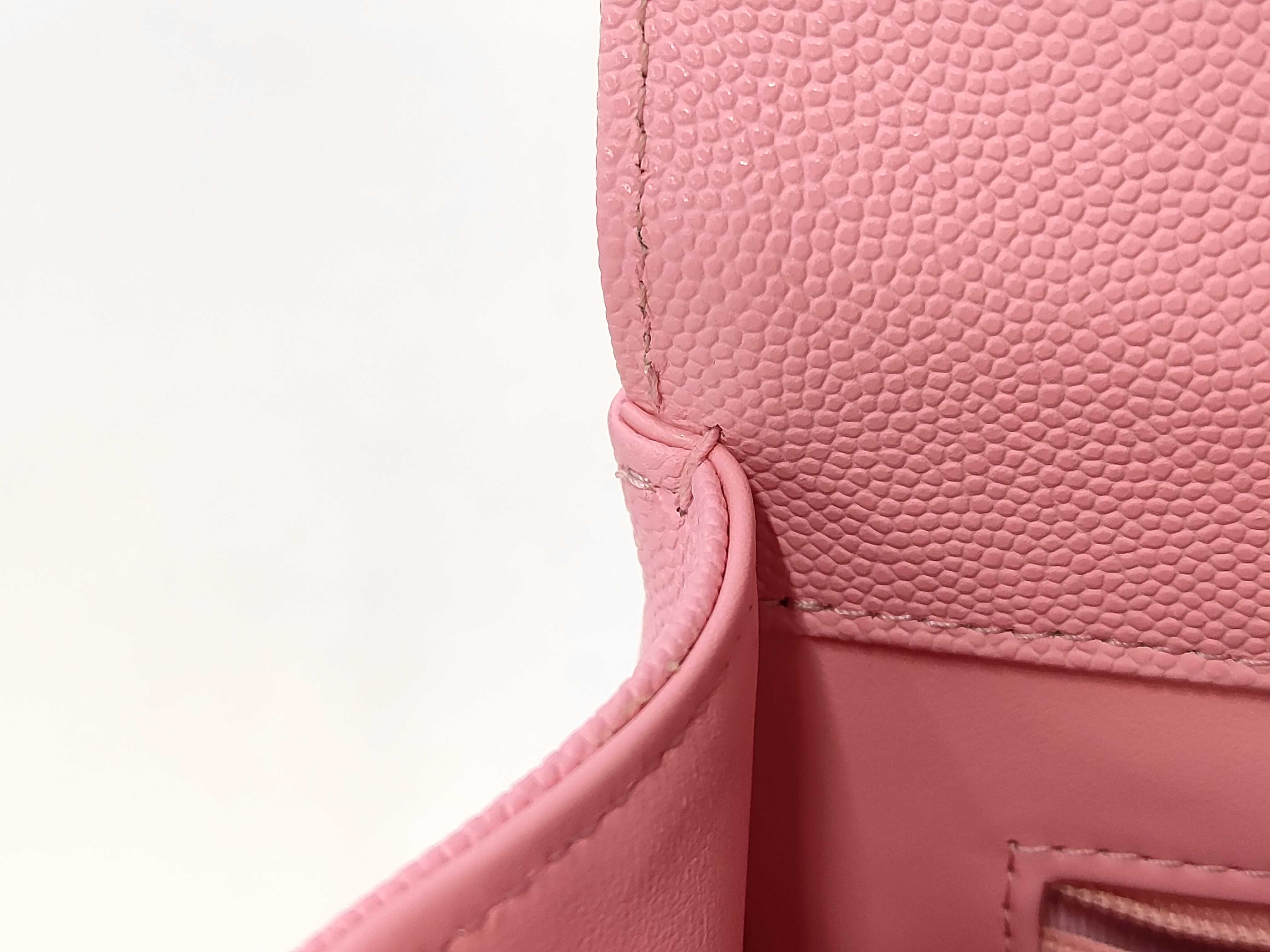 Strap Clutch Bag, Caviar Pink Handbag — view 12