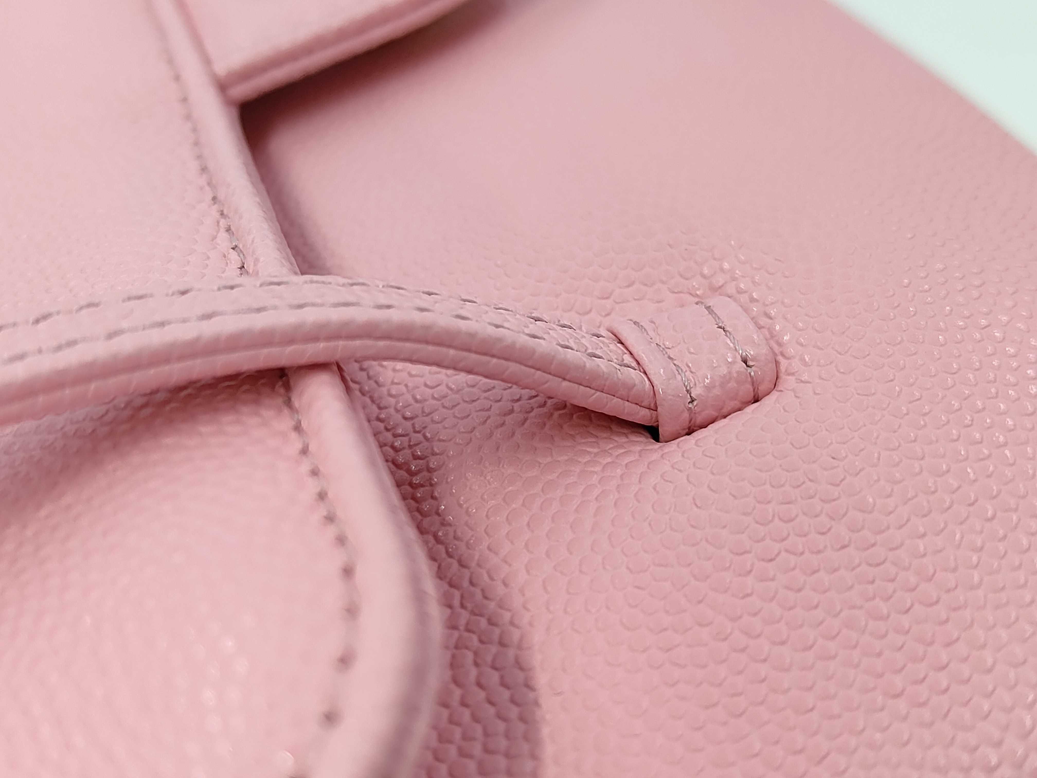 Strap Clutch Bag, Caviar Pink Handbag — view 5