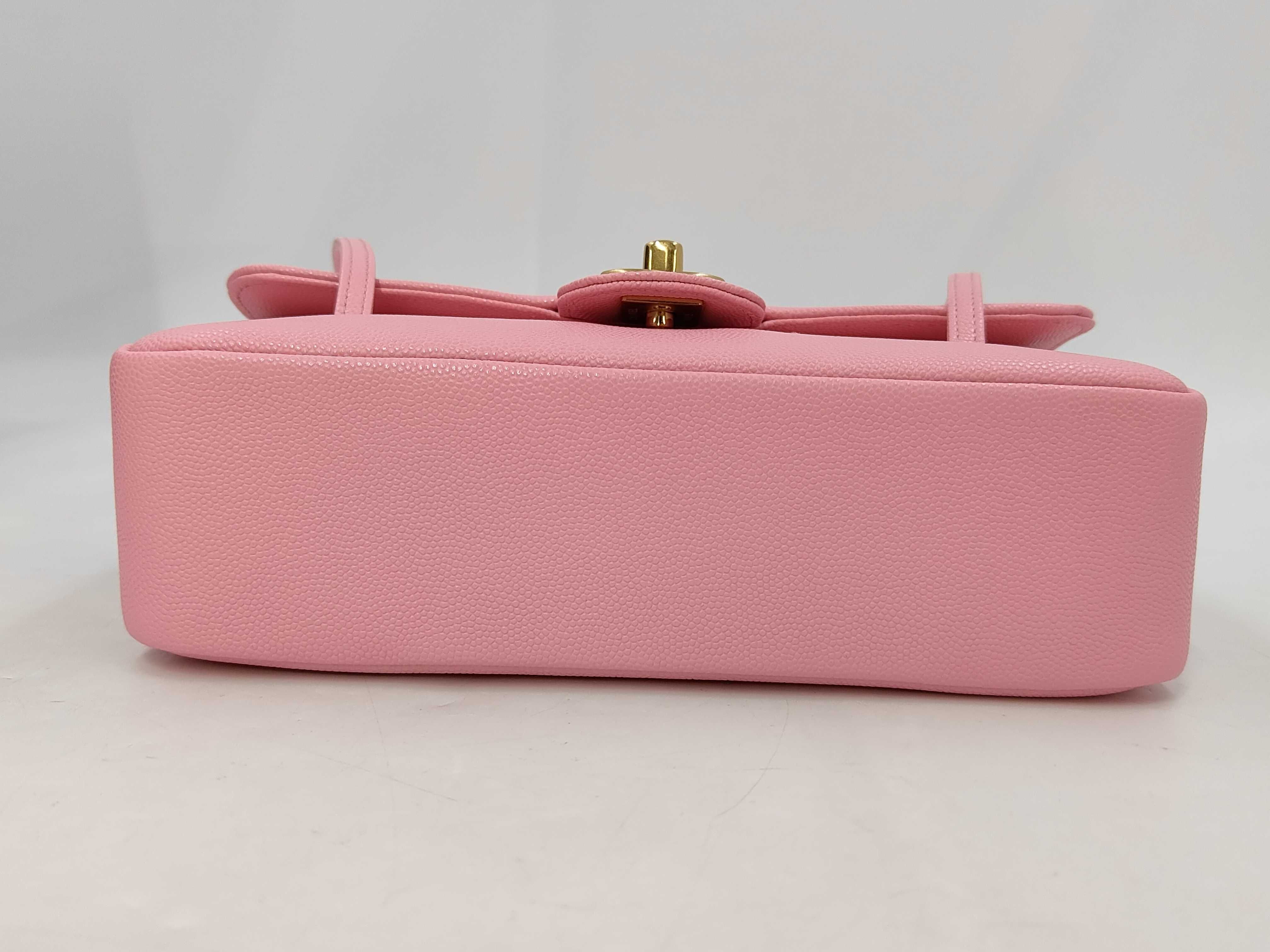 Strap Clutch Bag, Caviar Pink Handbag — view 7