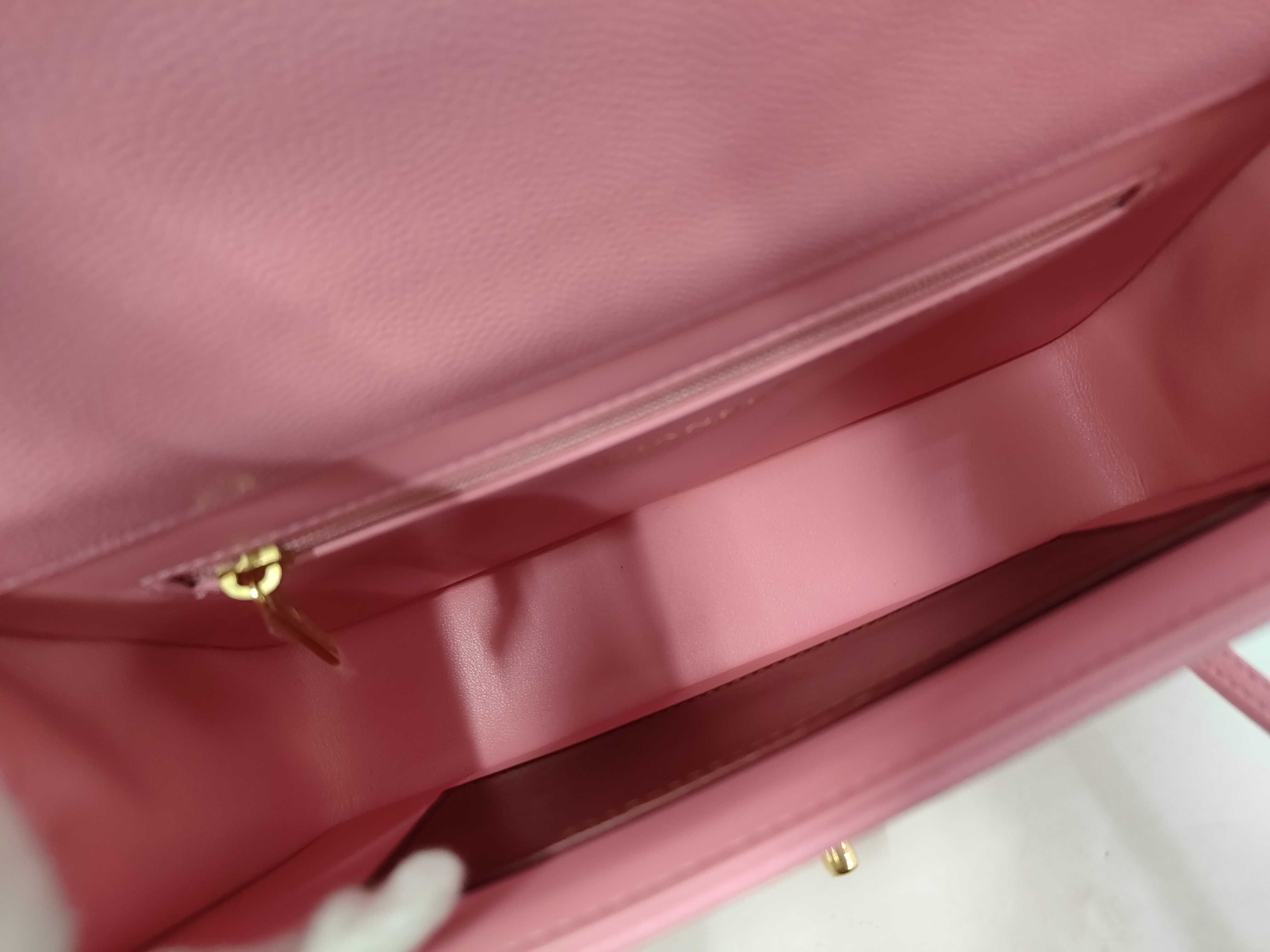 Strap Clutch Bag, Caviar Pink Handbag — view 9