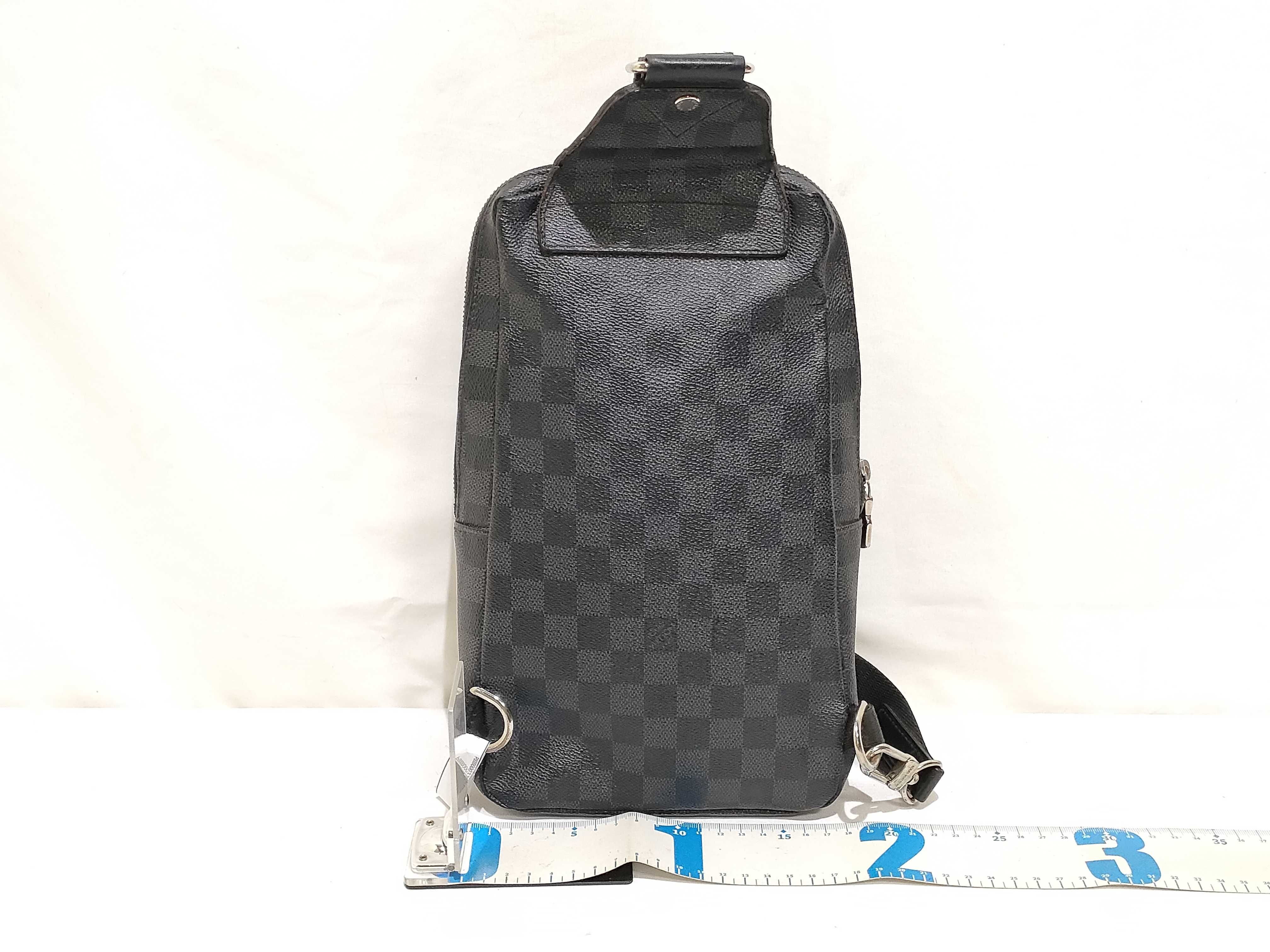 Damier Graphite ID- Canvas Avenue 19cm Sling Bag SHW Waist Bag — view 2