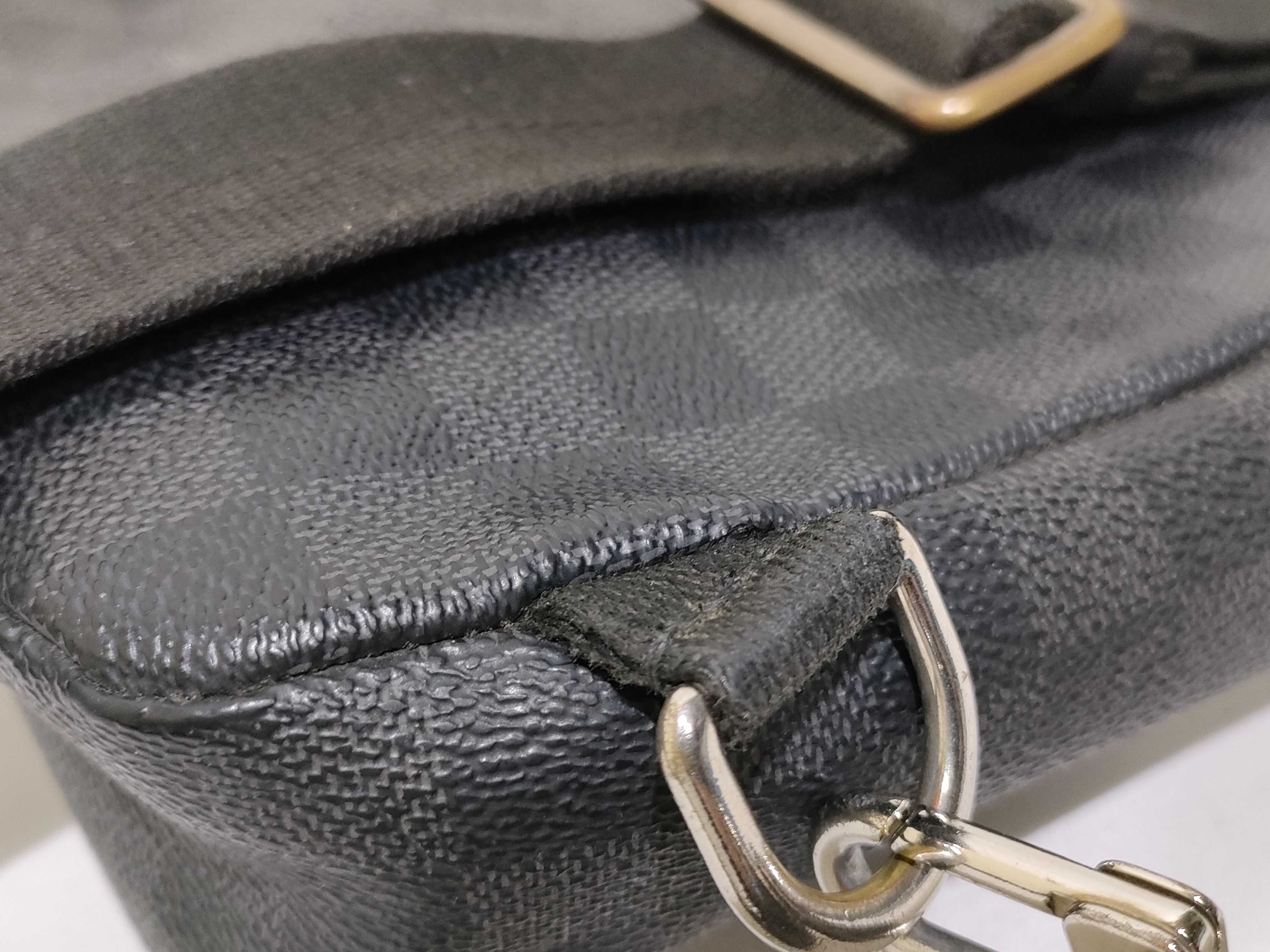 Damier Graphite ID- Canvas Avenue 19cm Sling Bag SHW Waist Bag — view 15