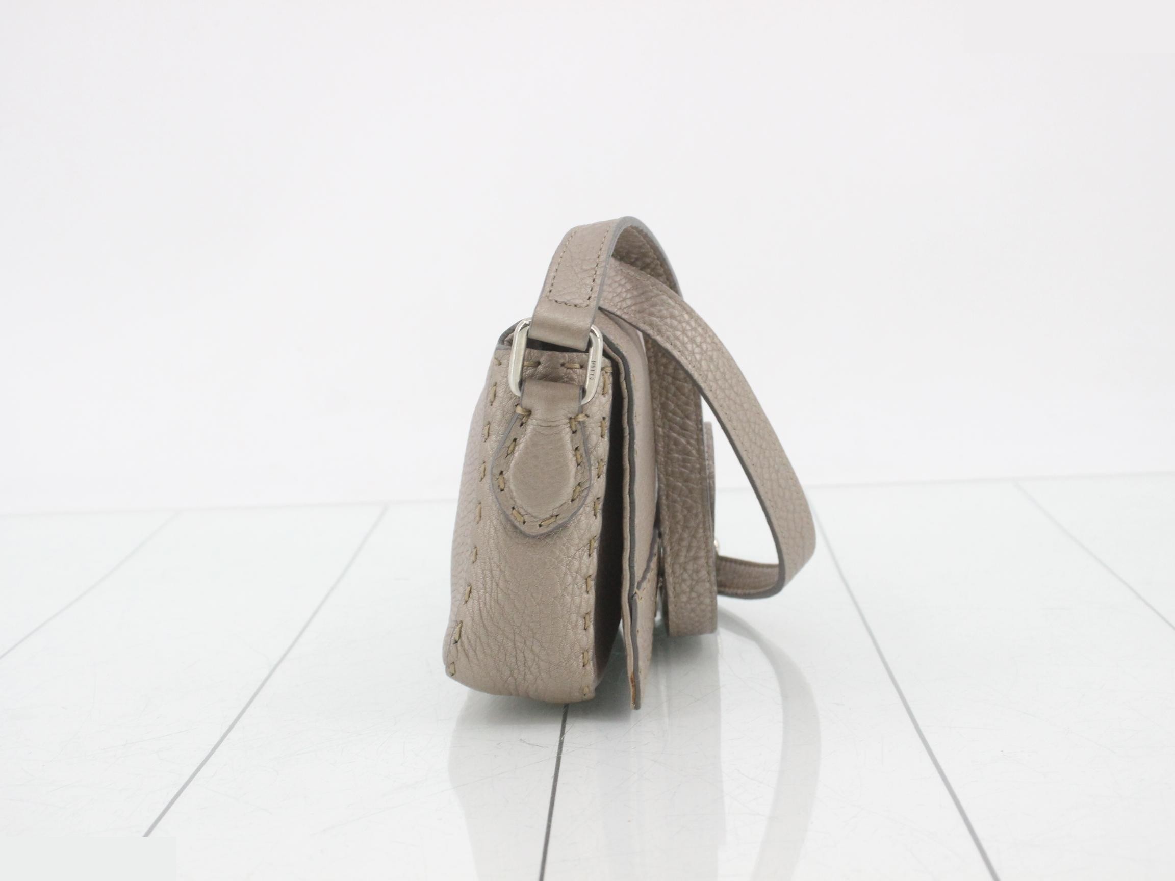 Mini Metallic Leather Selleria Shoulder Bag — view 4