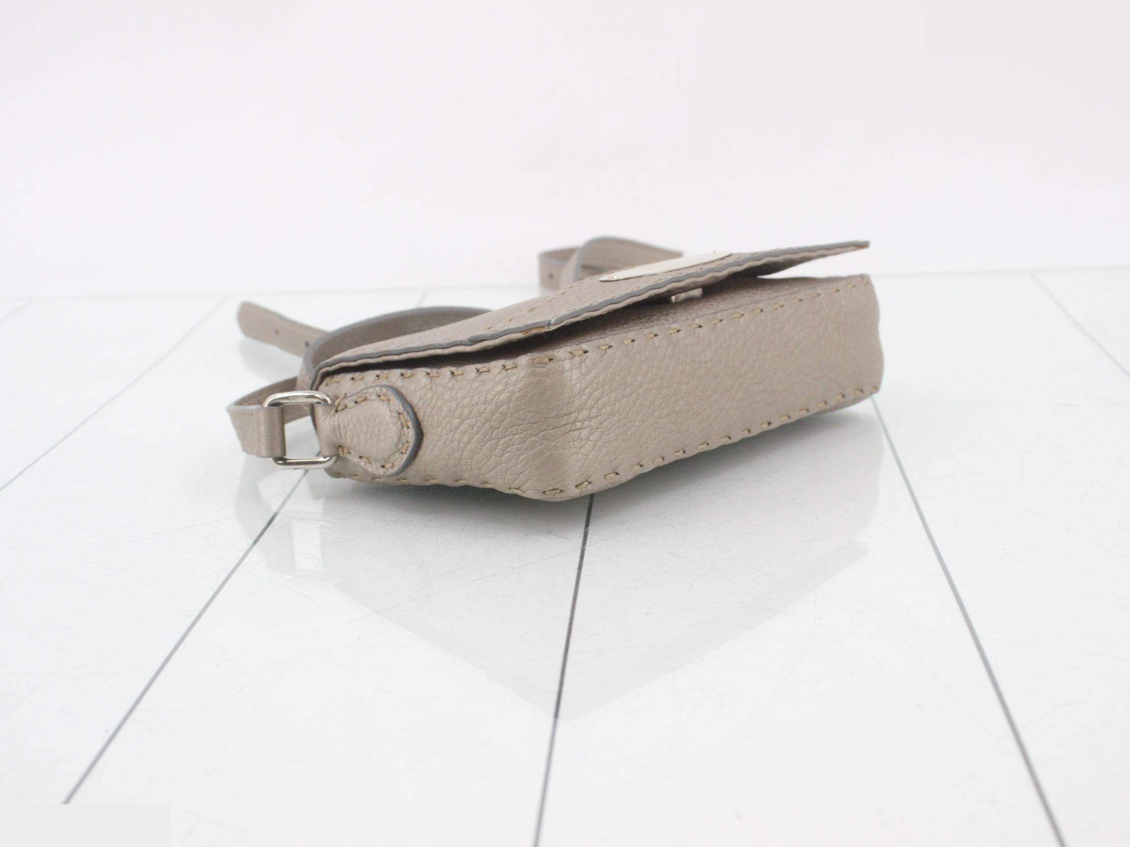 Mini Metallic Leather Selleria Shoulder Bag — view 5