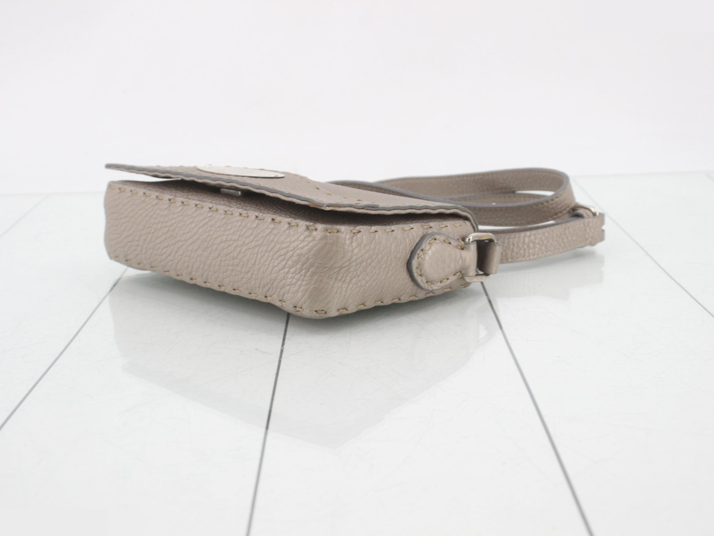 Mini Metallic Leather Selleria Shoulder Bag — view 6