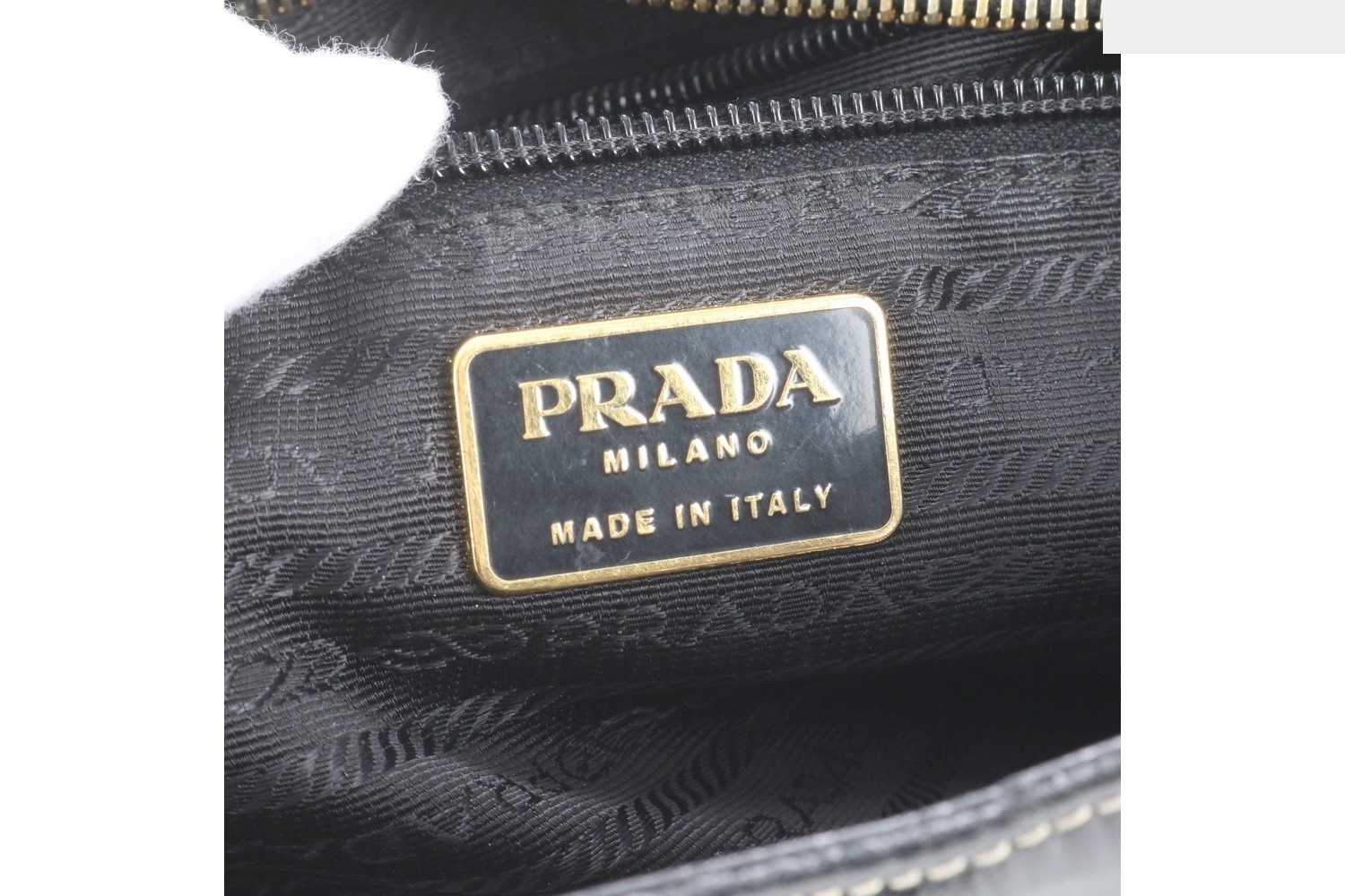 Triangle Logo Leather Tote Bag — view 8