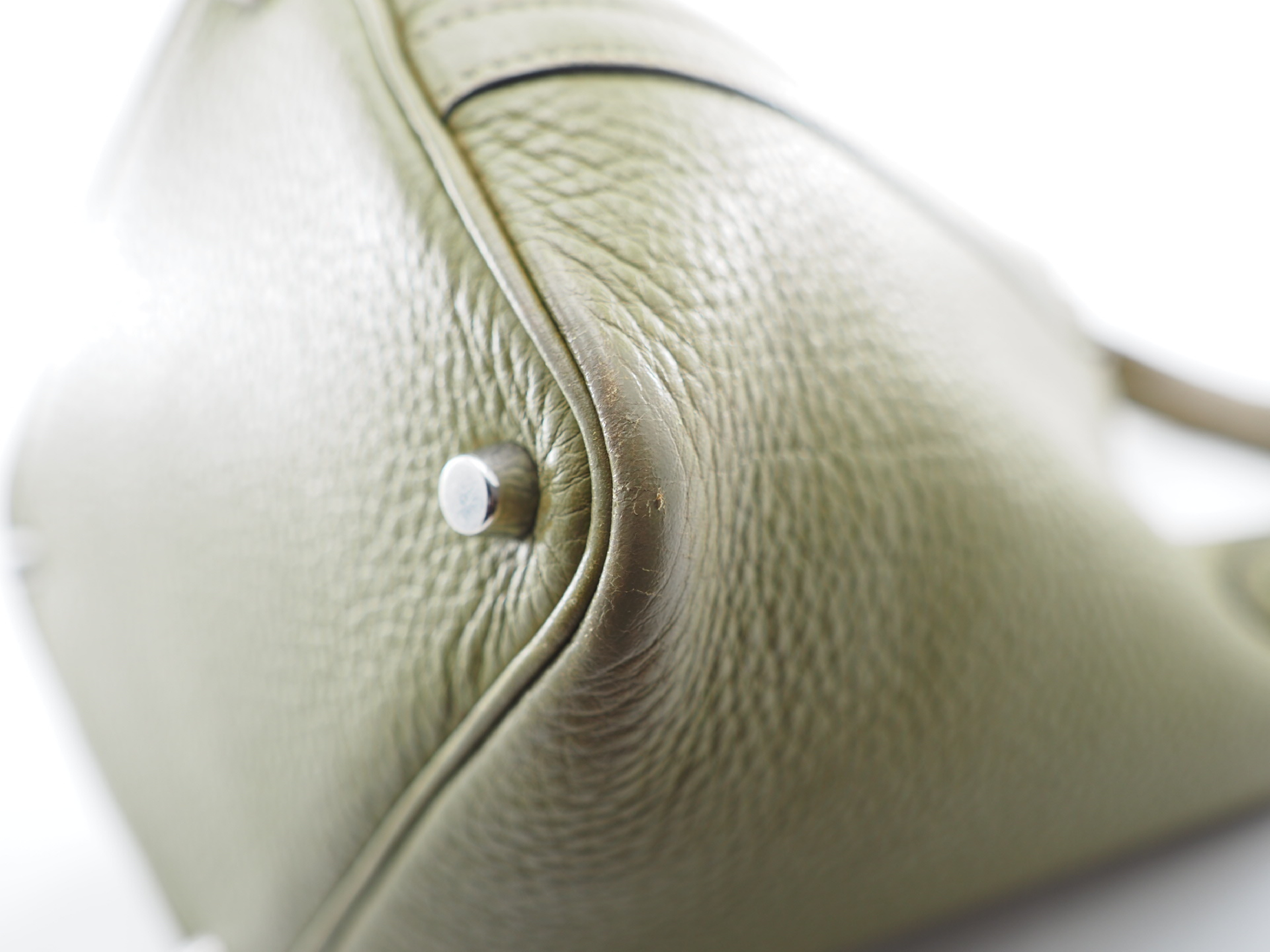 Picotin PM handbag, olive green, silver hardware. — view 5