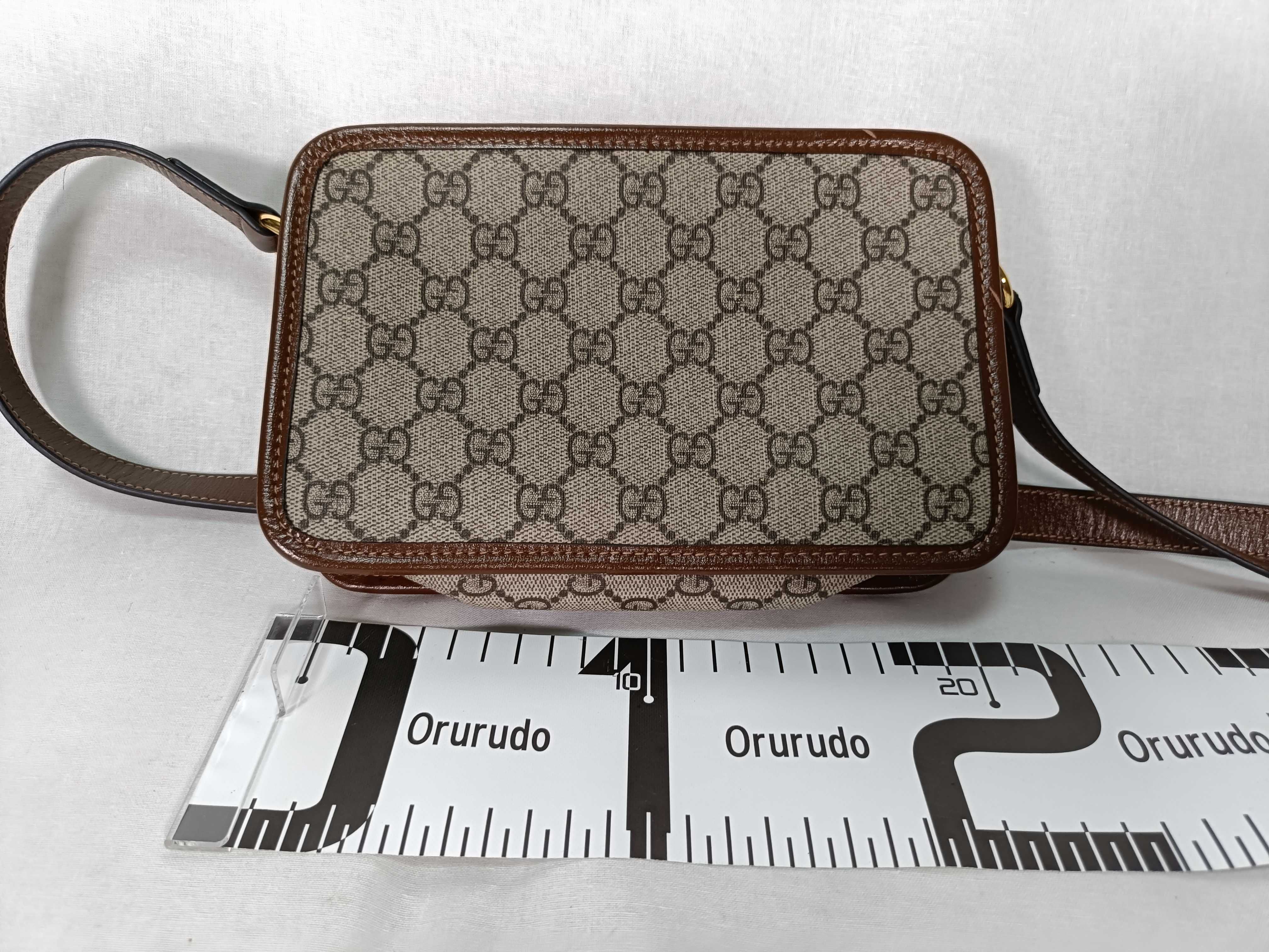 SG-GG Supreme PVC & leather Shoulder bag Beige x Brown 658572 Shoulder bag — view 2