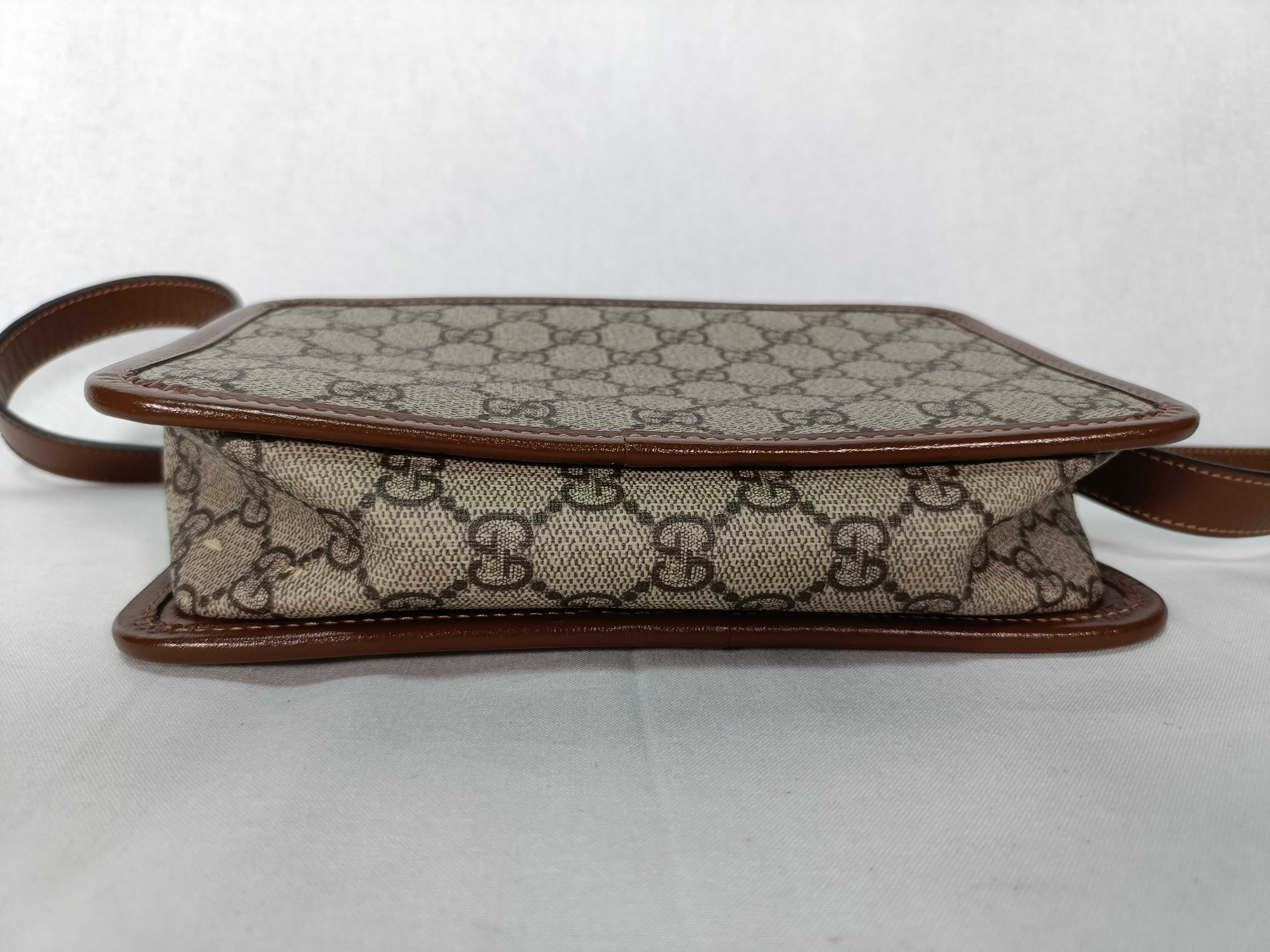 SG-GG Supreme PVC & leather Shoulder bag Beige x Brown 658572 Shoulder bag — view 3