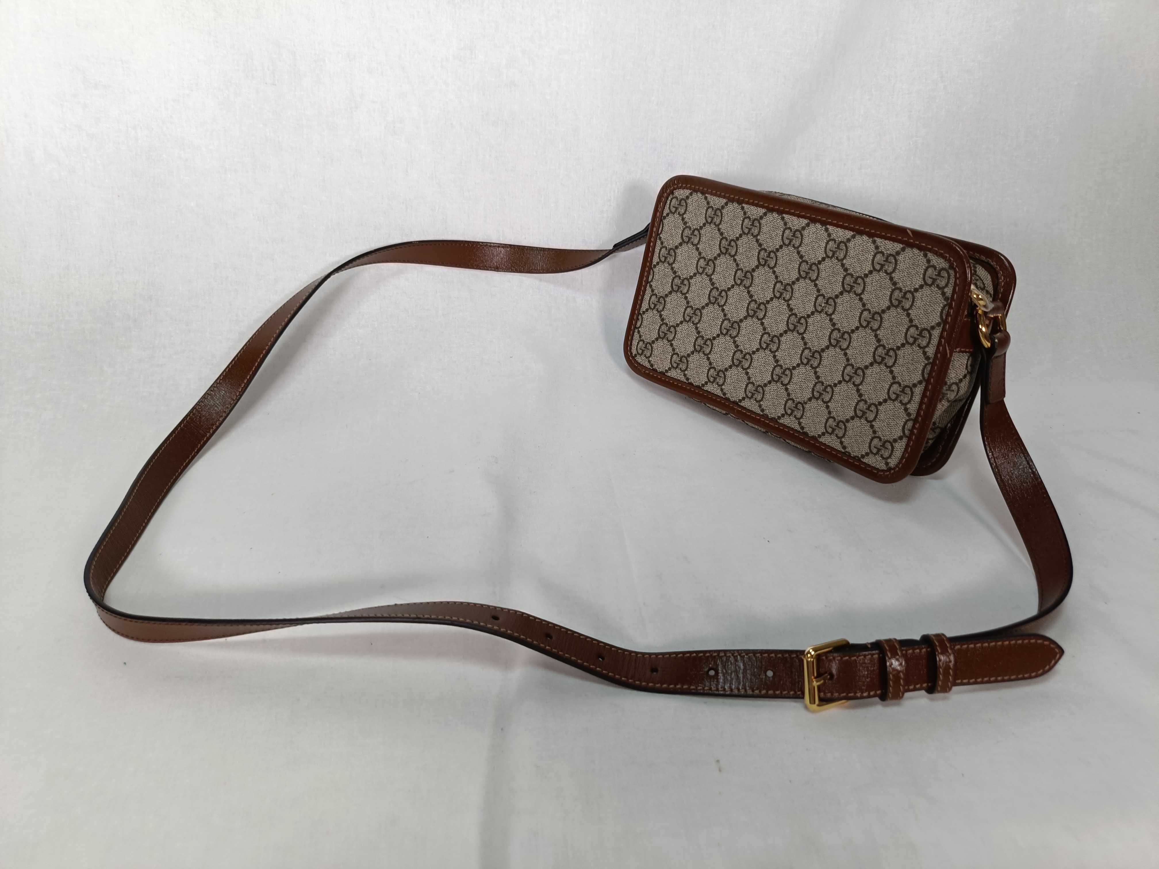 SG-GG Supreme PVC & leather Shoulder bag Beige x Brown 658572 Shoulder bag — view 7