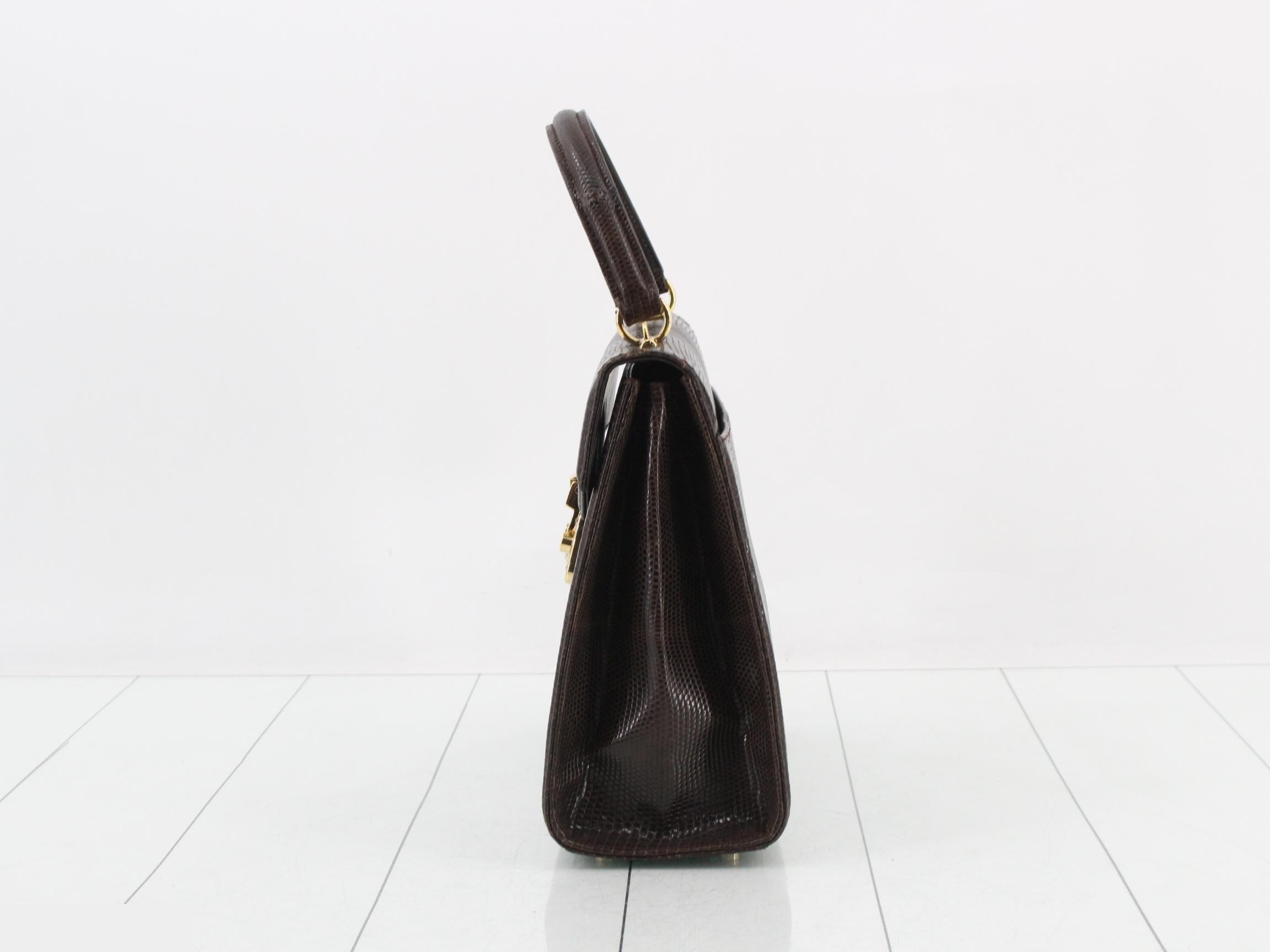 2-Way Shoulder Bag, Women's, Lizard Leather, Lady Lock, Crossbody Bag — view 3
