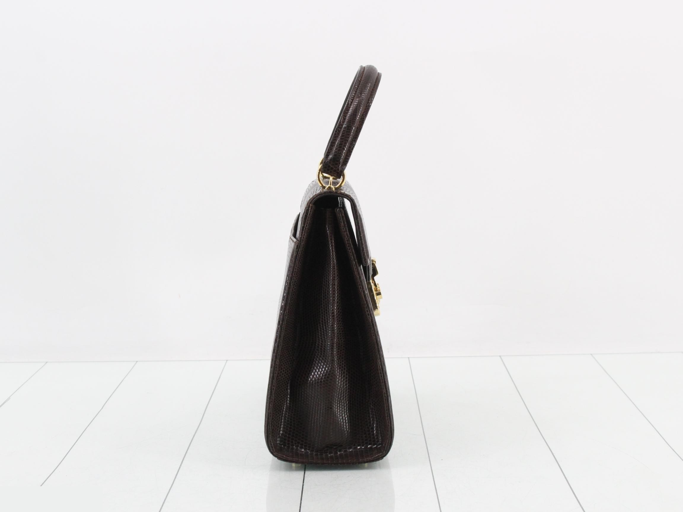 2-Way Shoulder Bag, Women's, Lizard Leather, Lady Lock, Crossbody Bag — view 4