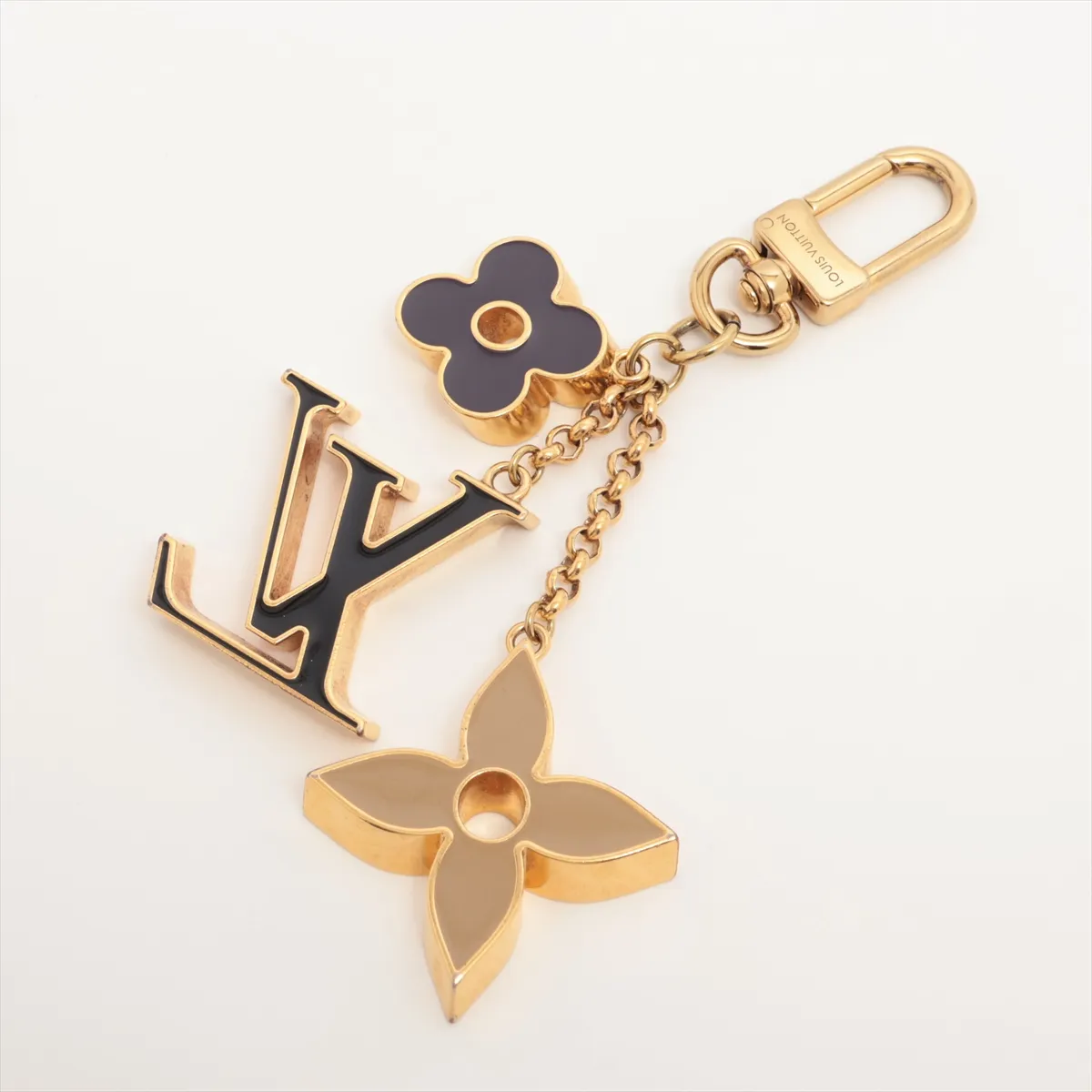 M01652 Fleur de Monogram Charm GP Gold - — view 2