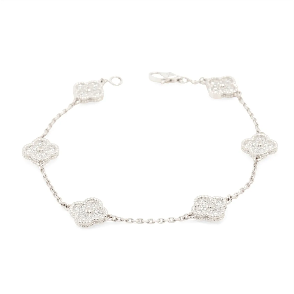 Sweet Alhambra Diamond Bracelet 750 (WG) 7.7g JA871345 ARO85700