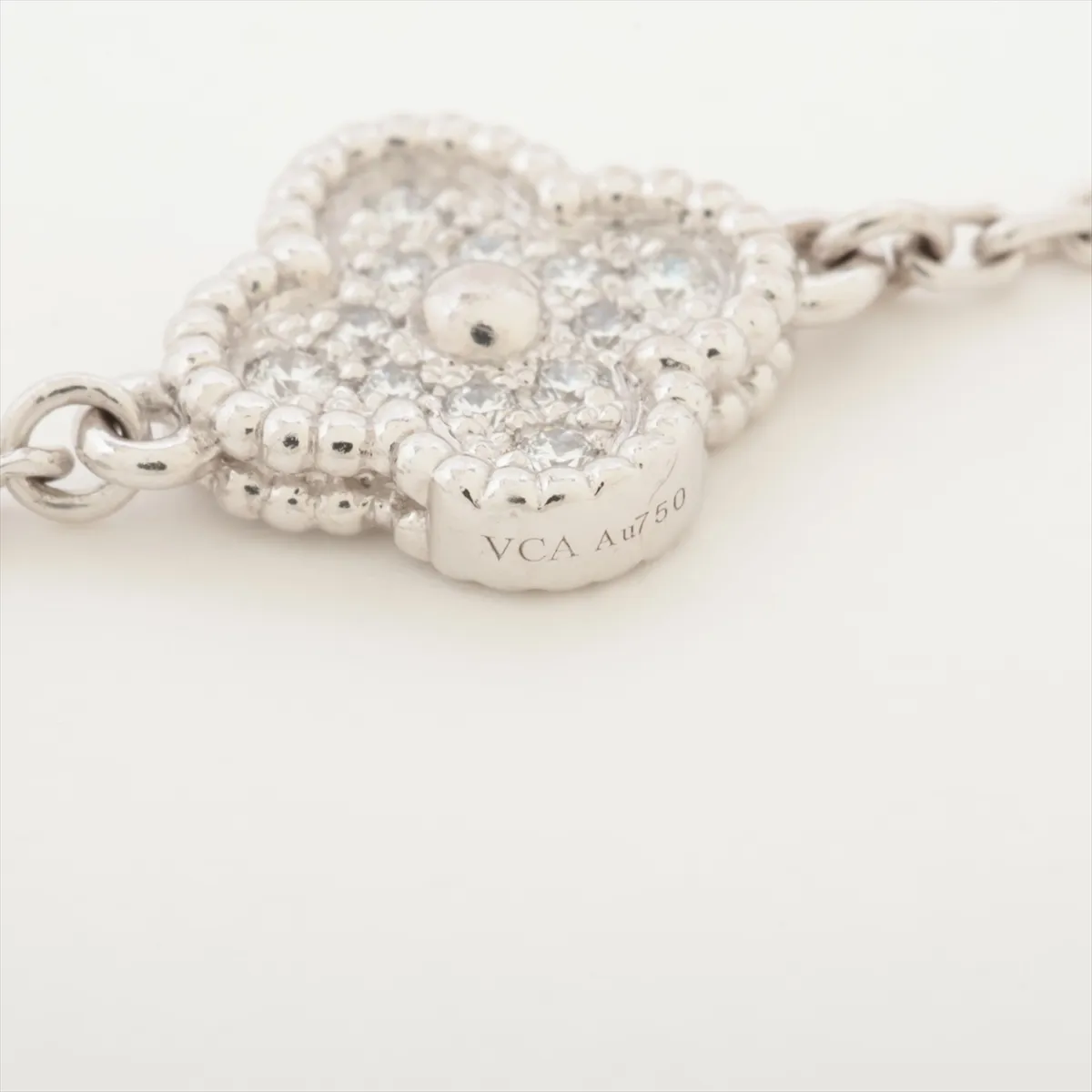 Sweet Alhambra Diamond Bracelet 750 (WG) 7.7g JA871345 ARO85700 — view 5
