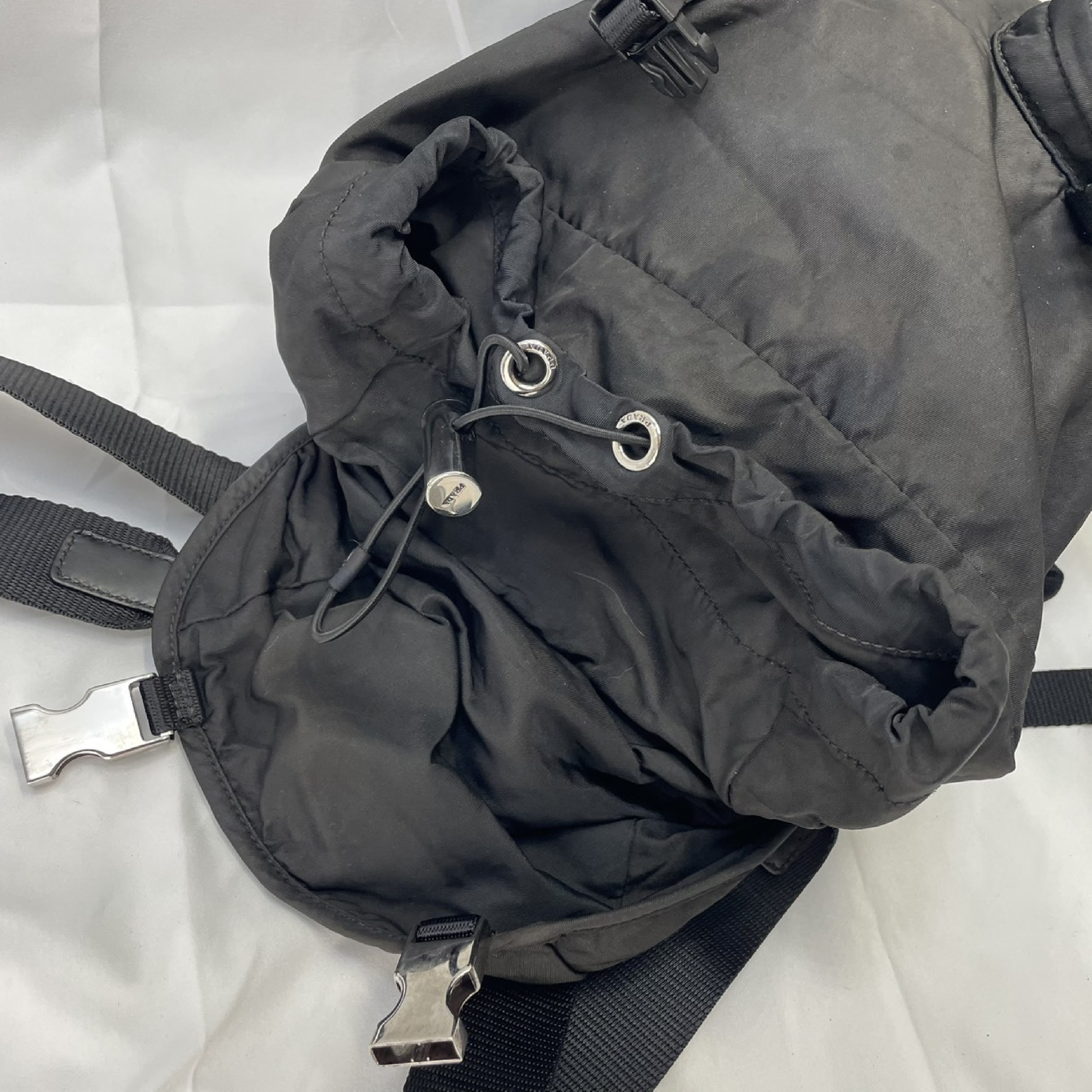 Backpack, Prada Rucksack, Saffiano Leather, BZ0023 VERA Black Backpack — view 11