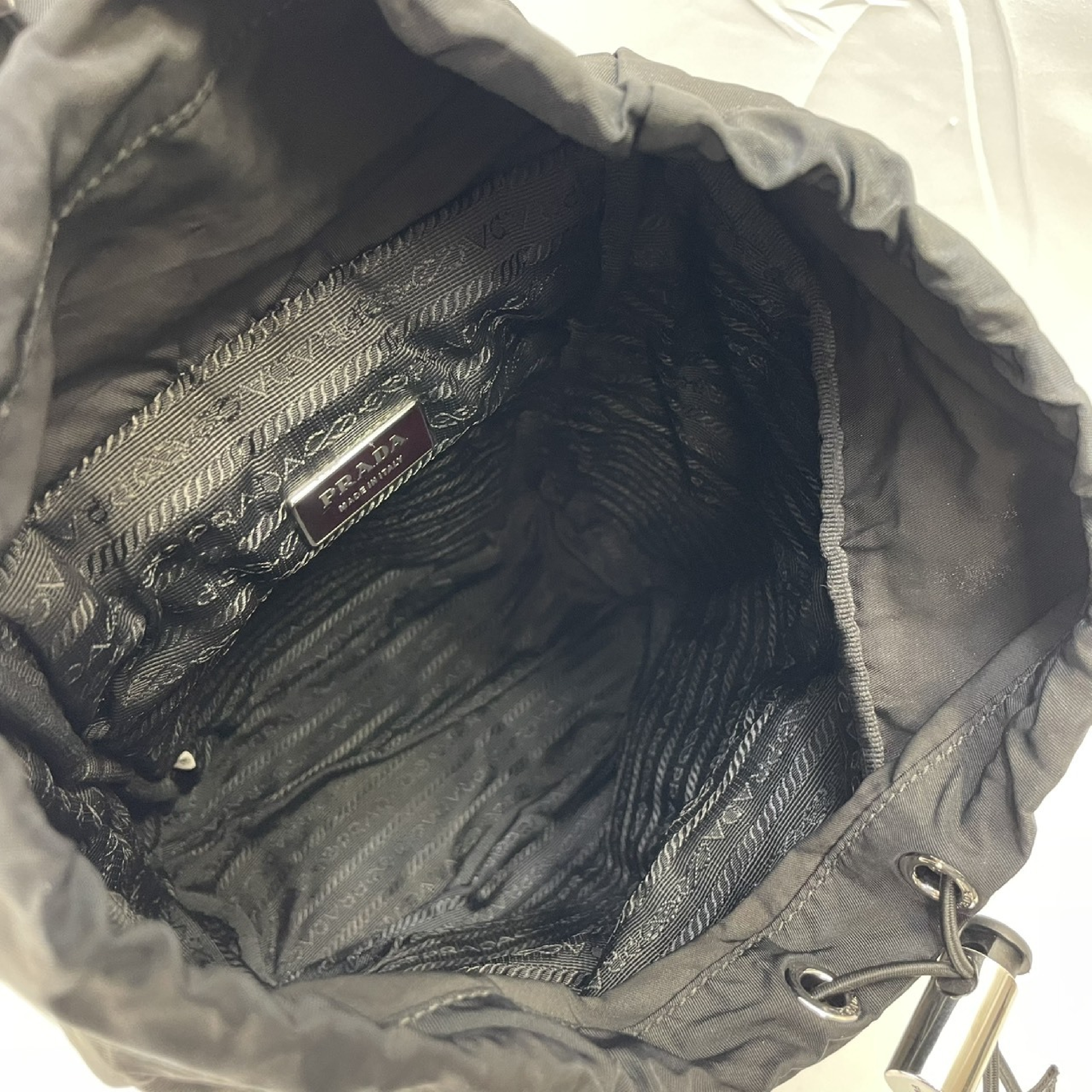 Backpack, Prada Rucksack, Saffiano Leather, BZ0023 VERA Black Backpack — view 12