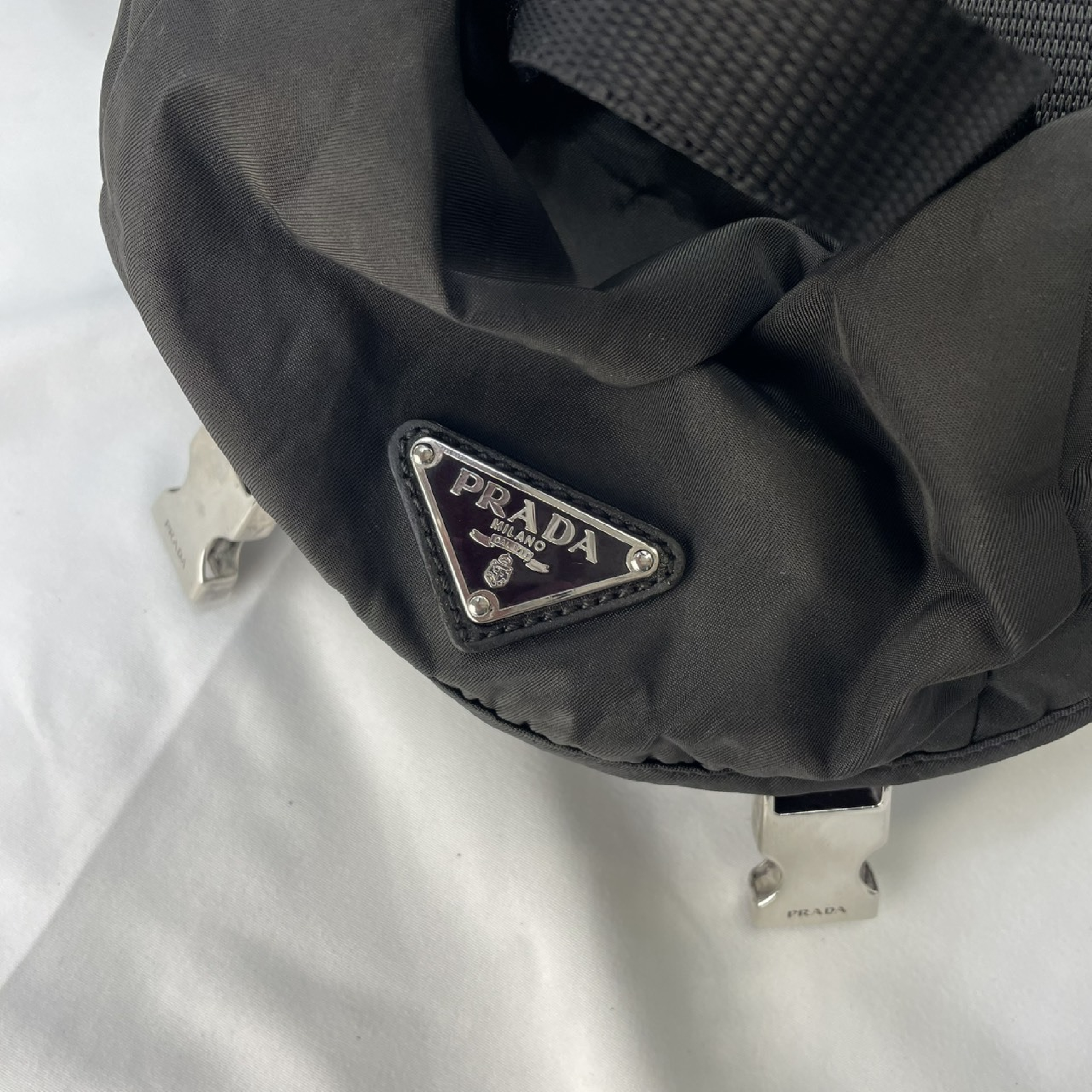Backpack, Prada Rucksack, Saffiano Leather, BZ0023 VERA Black Backpack — view 14