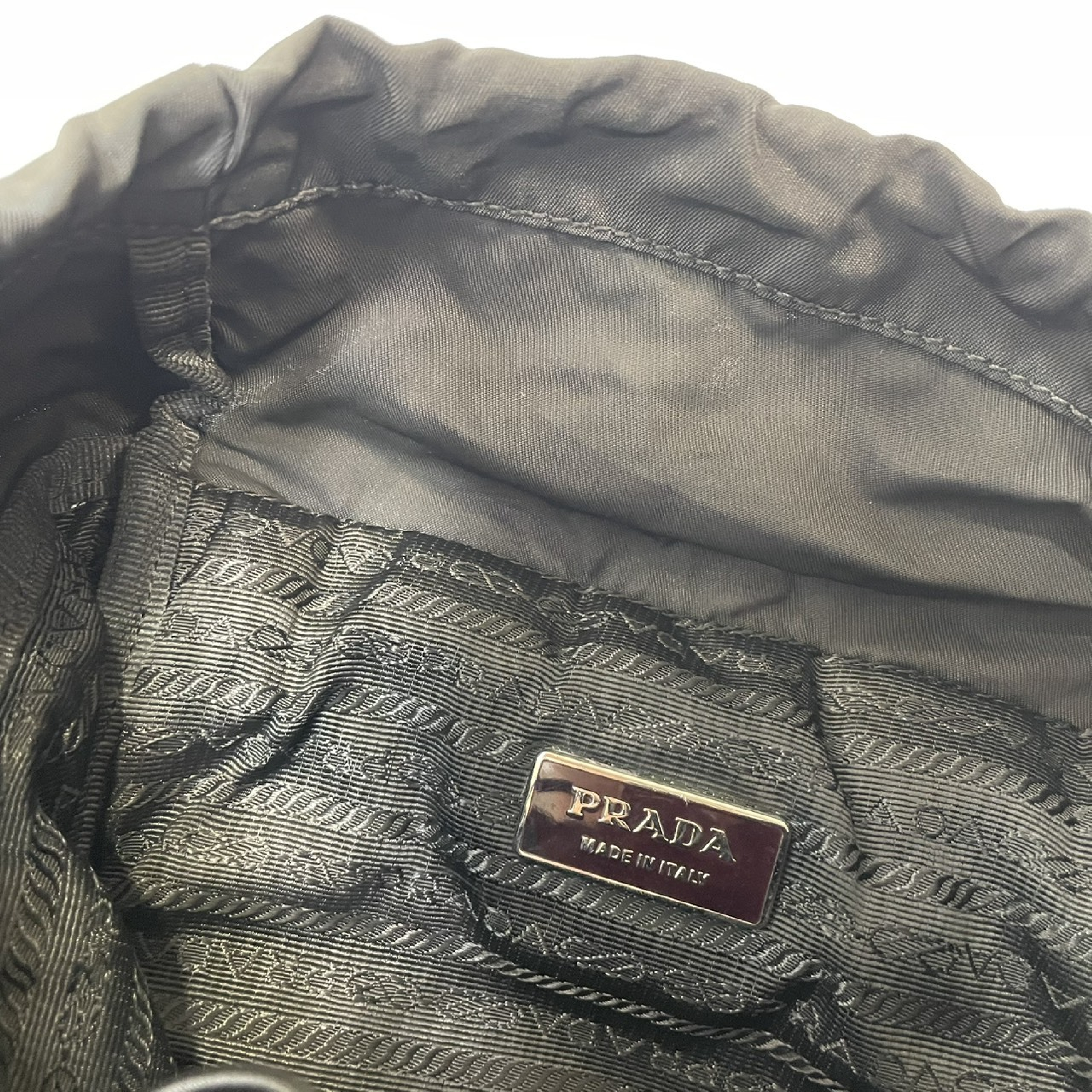 Backpack, Prada Rucksack, Saffiano Leather, BZ0023 VERA Black Backpack — view 15