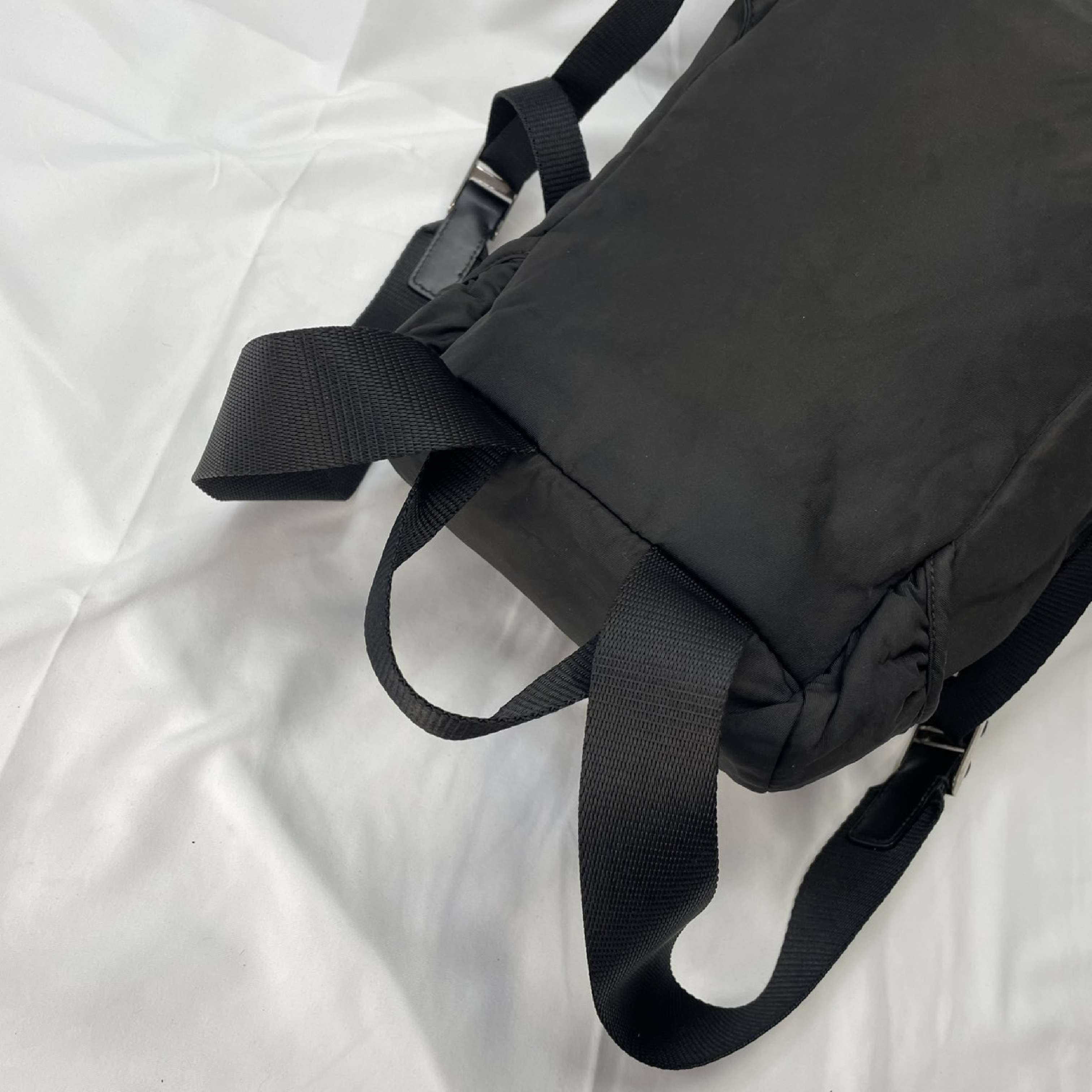 Backpack, Prada Rucksack, Saffiano Leather, BZ0023 VERA Black Backpack — view 8