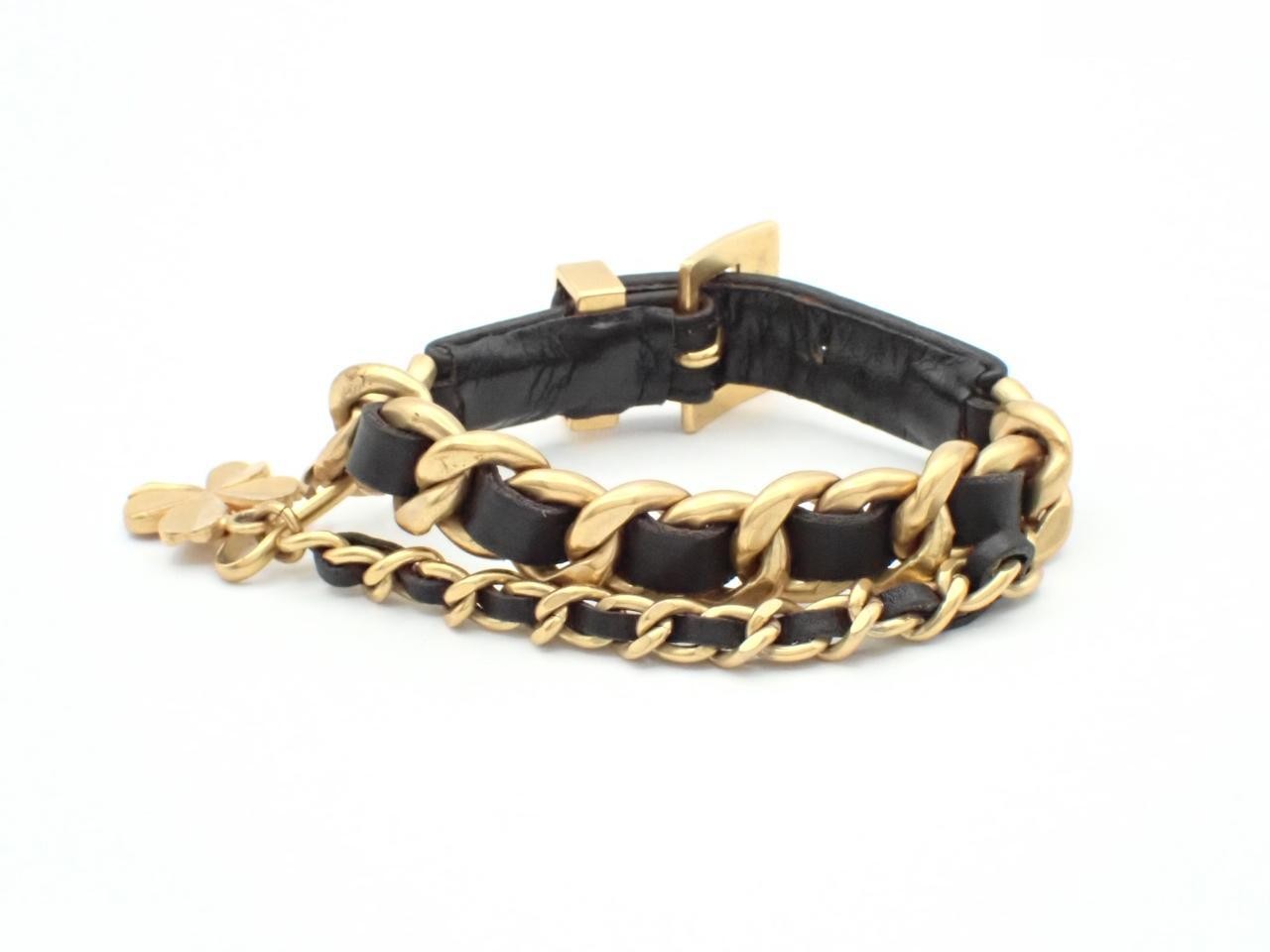 Vintage Classic Chain Bracelet Bangle Clover — view 2