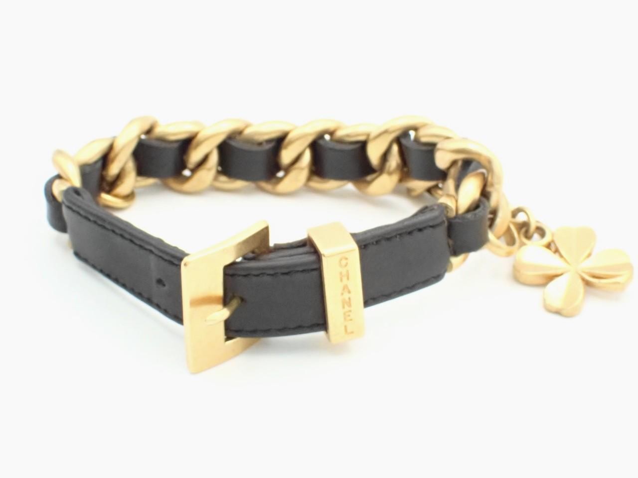 Vintage Classic Chain Bracelet Bangle Clover — view 3