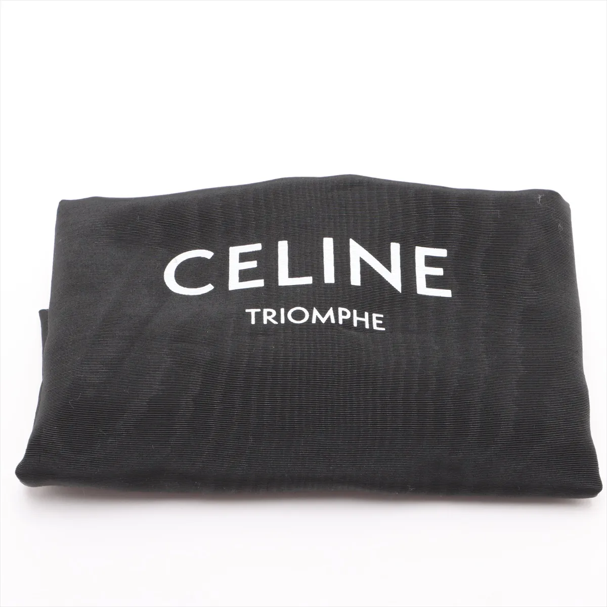 Triomphe Leather Shoulder Bag, Black — view 12