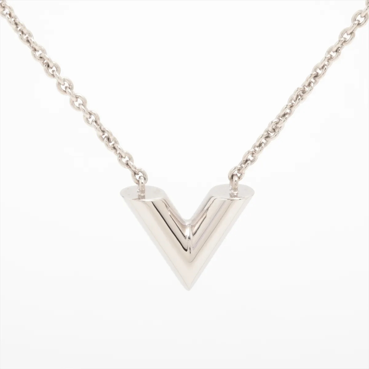 M63197 Essential V Necklace LE1200, GP Silver, with — view 2