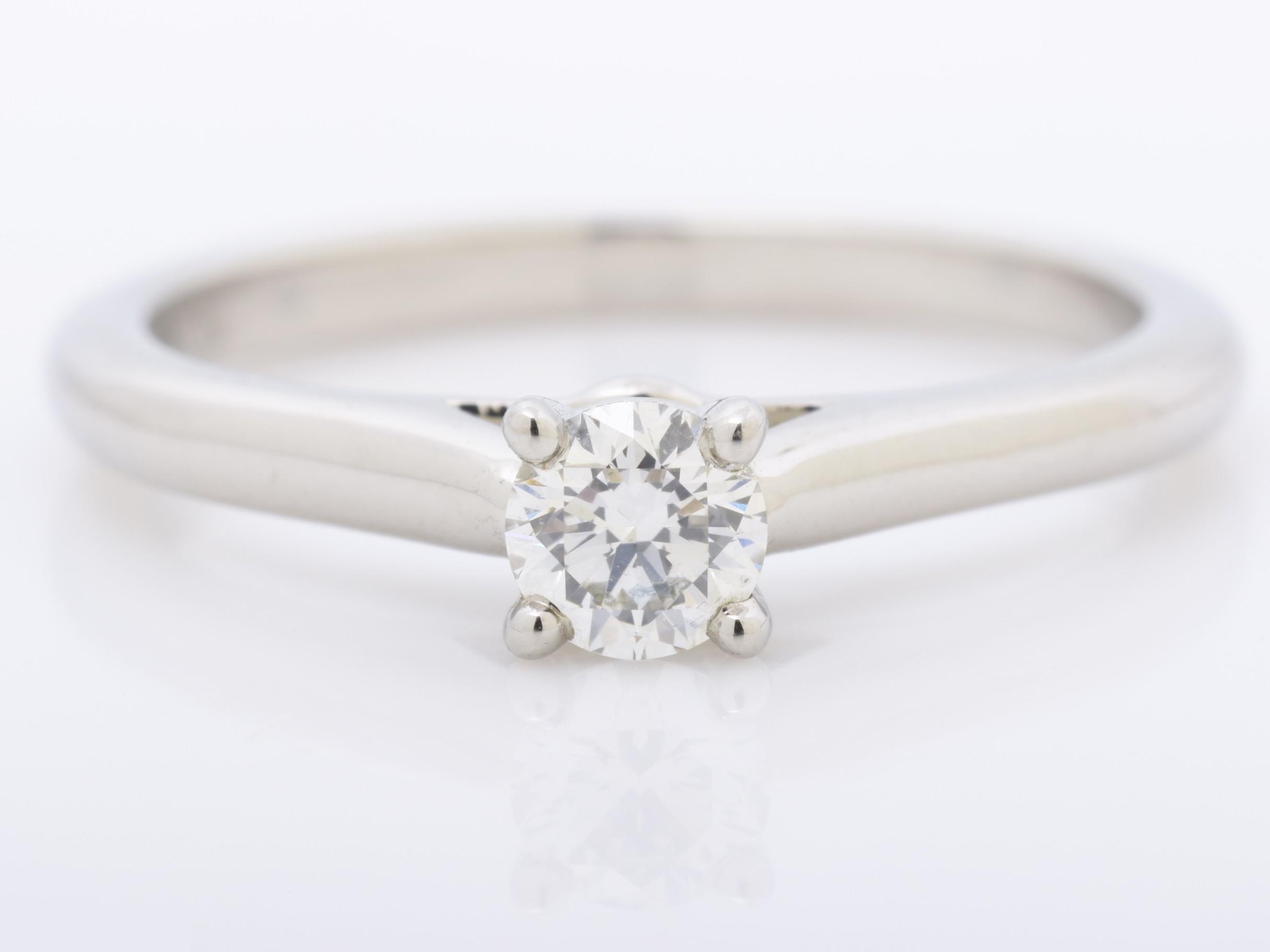 Pt950 ring, diamond, 0.24ct, E clarity, VS1 clarity, EX clarity, NONE, 3.5g — view 2